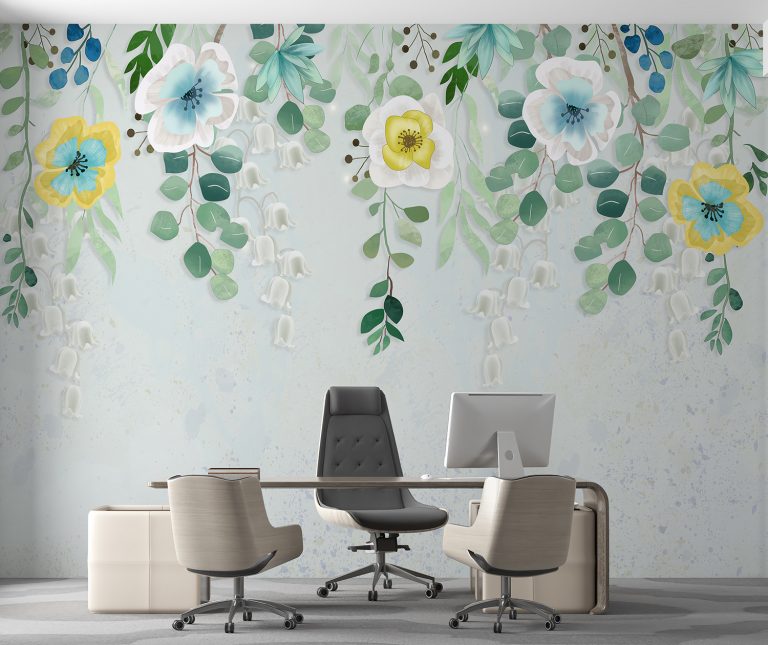 Hanging Flower Wall   Murals 768x645 