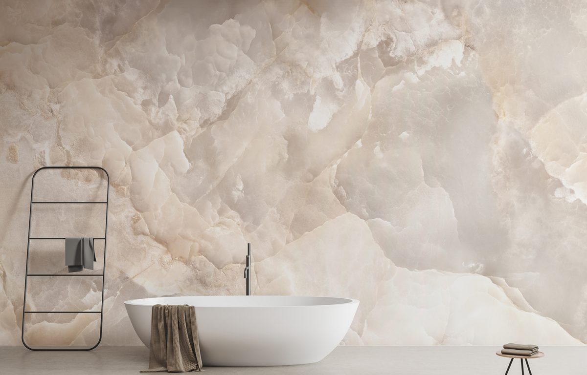Luxury Beige Onyx Marble Design Wallpaper