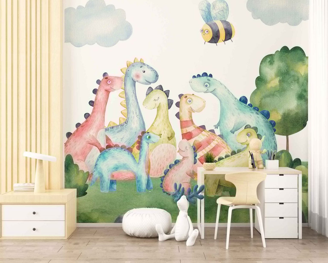 14 Dinosaur Wallpaper Ideas to Make Kids' Rooms Roar