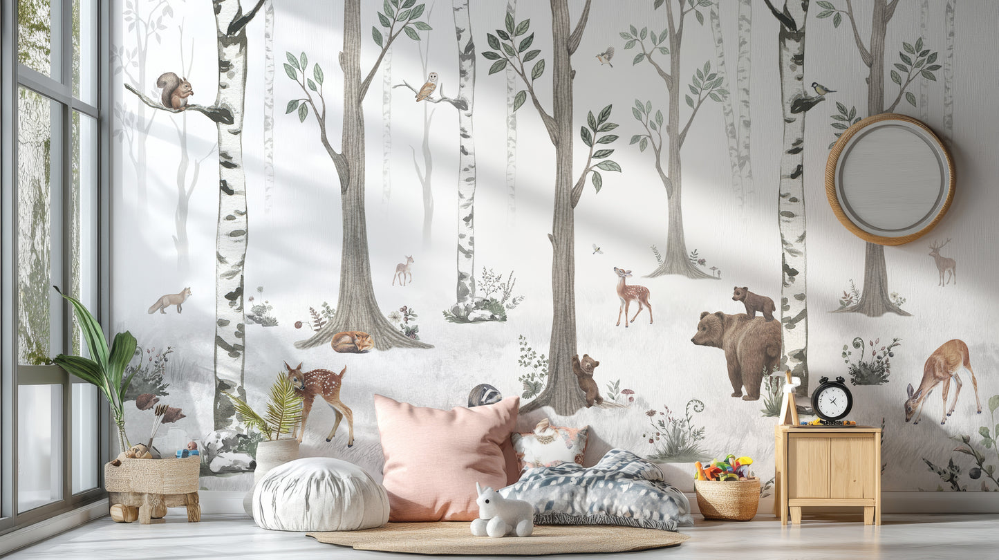 White Forest Wallpaper for Walls