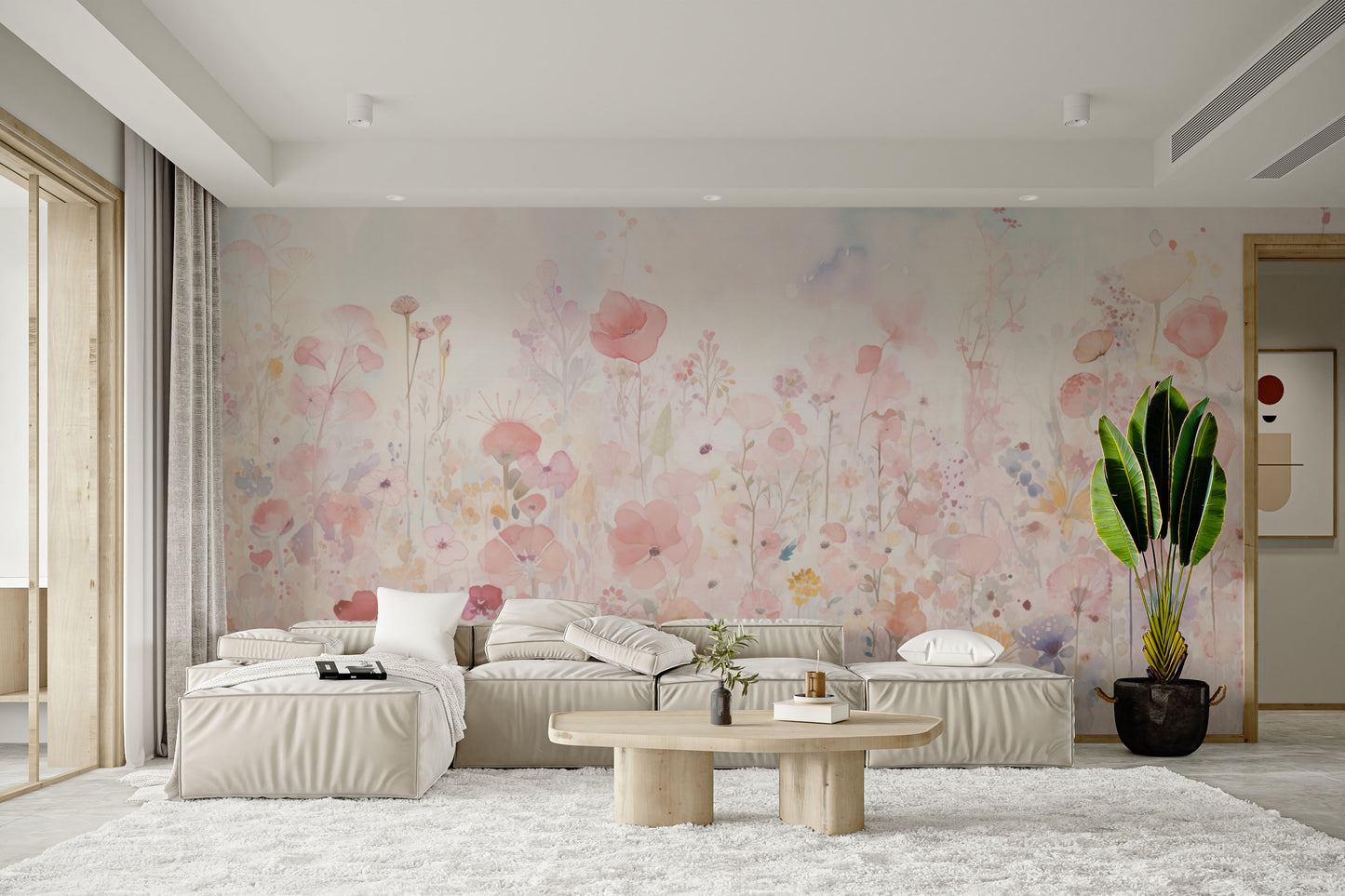 Watercolour Garden Bliss Wallpaper Mural