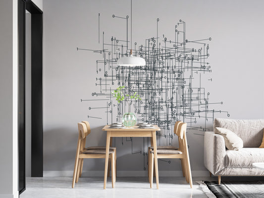 Digital-style modern mural wallpaper
