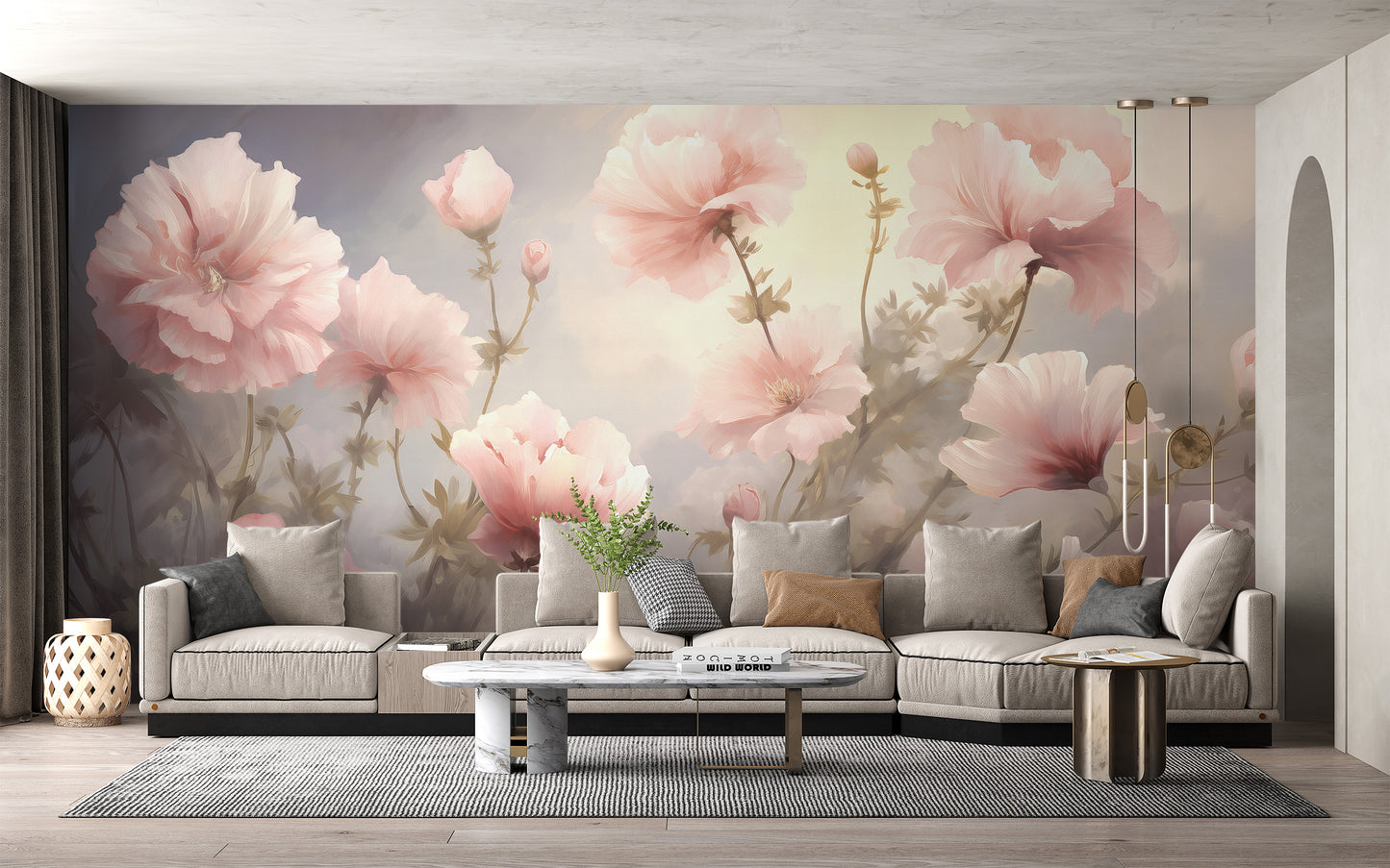 Godetia Pink Flower Wallpaper Mural