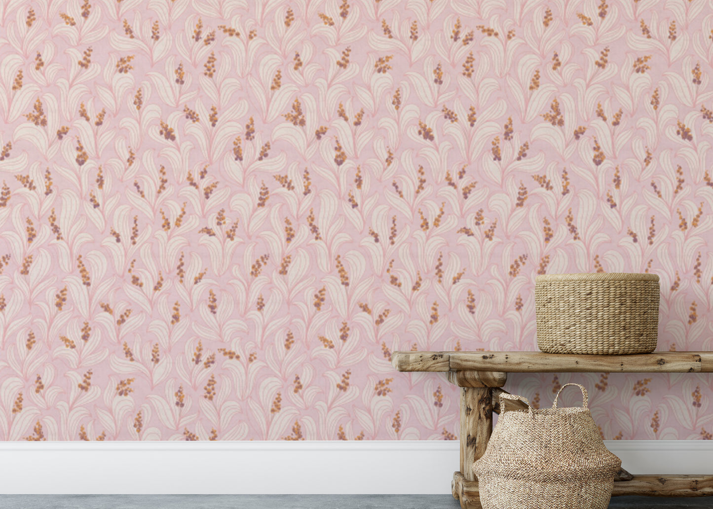 Whimsical Lily Valley Dance peel and stick wallpaper