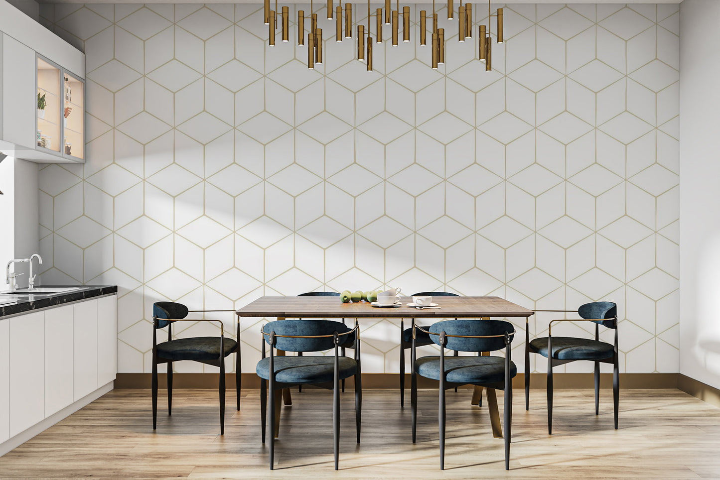 Modern Hexagonal Wallpaper for Elegant Walls