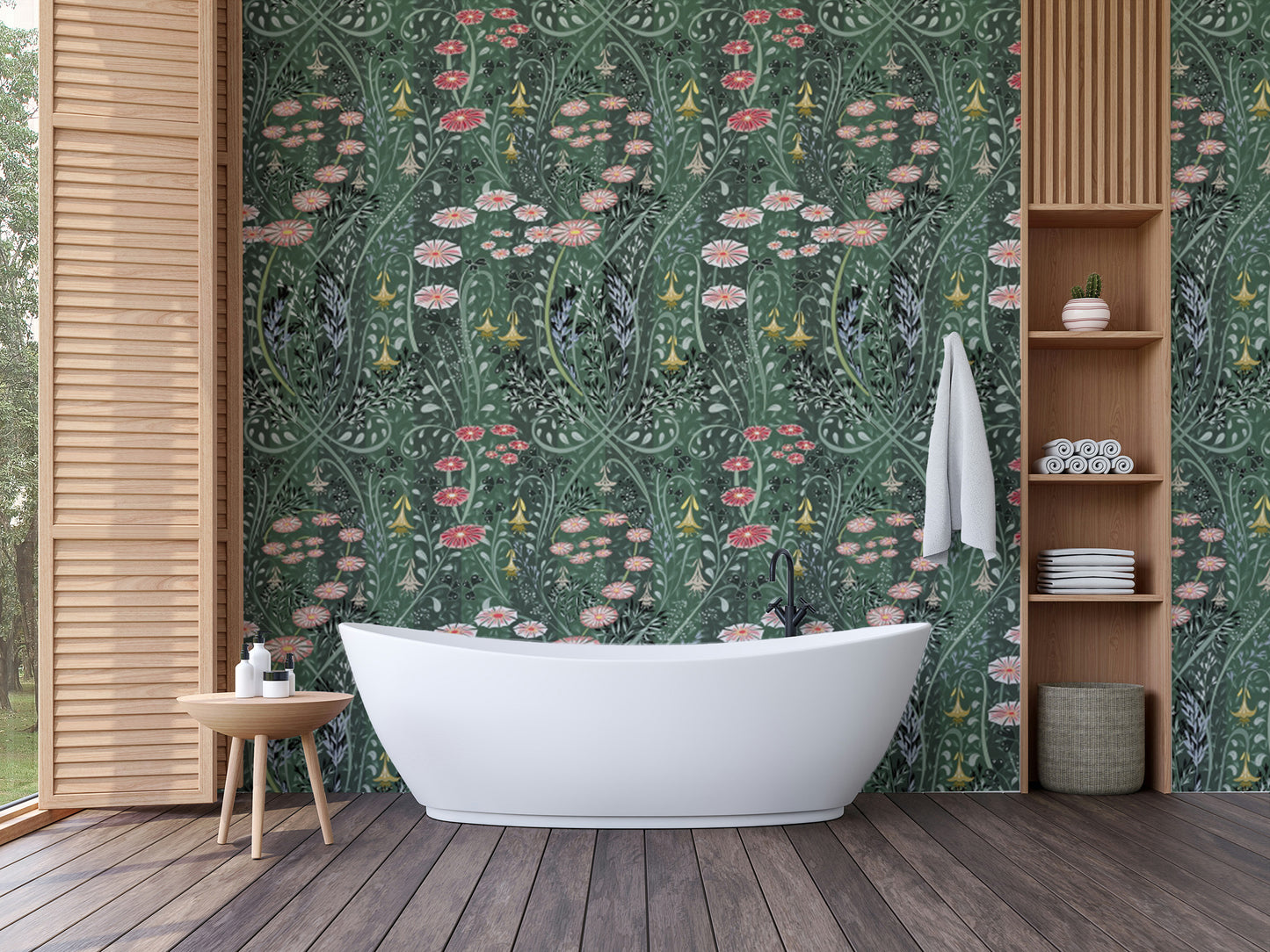 Trendy self-adhesive wallpaper with meadow vibes