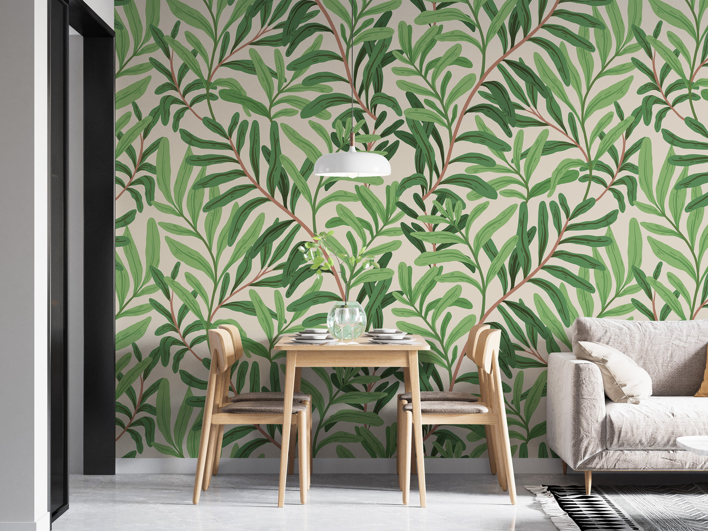 Lush foliage wallpaper with natural beauty