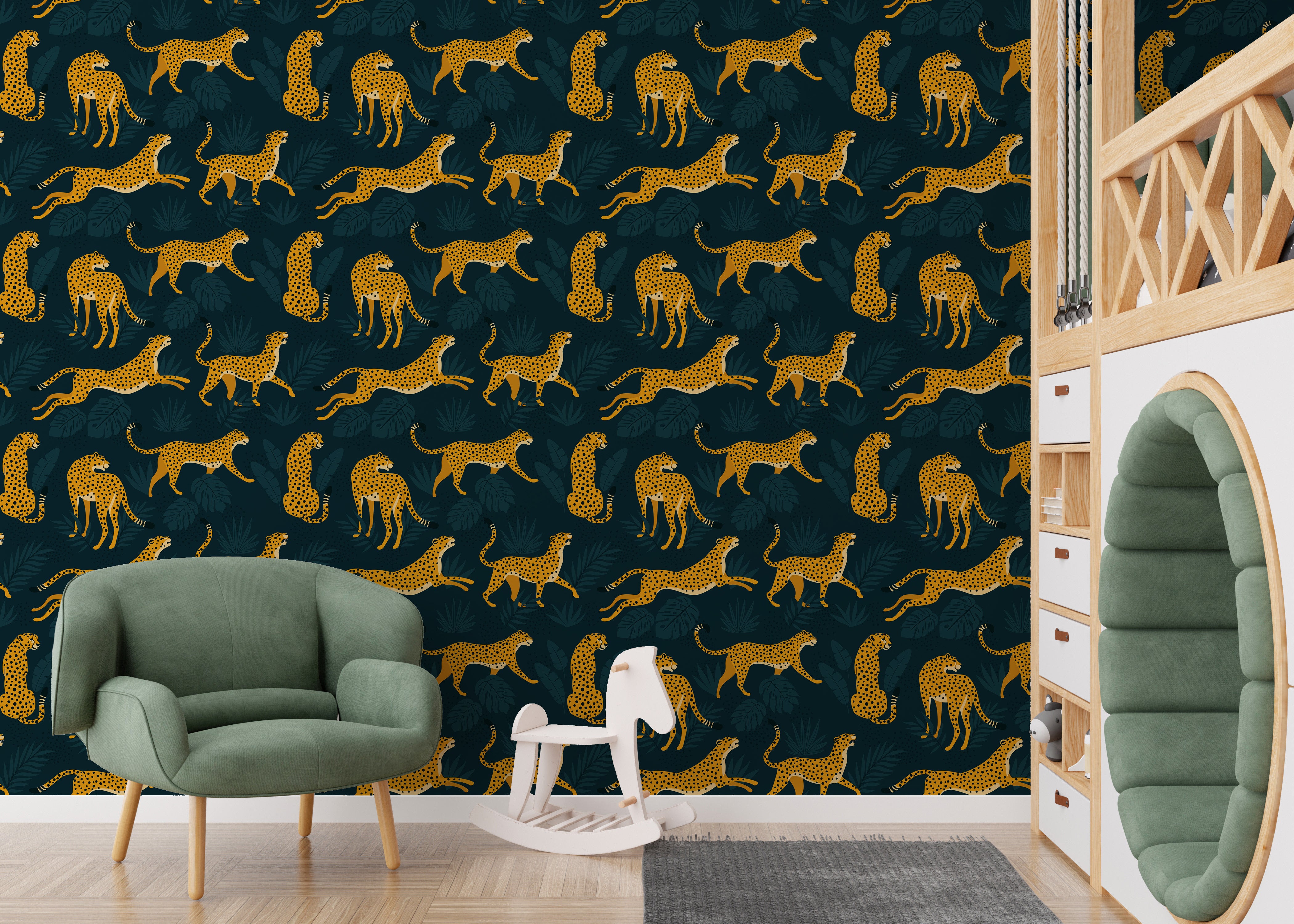 Eco-friendly leopard wallpaper innovation