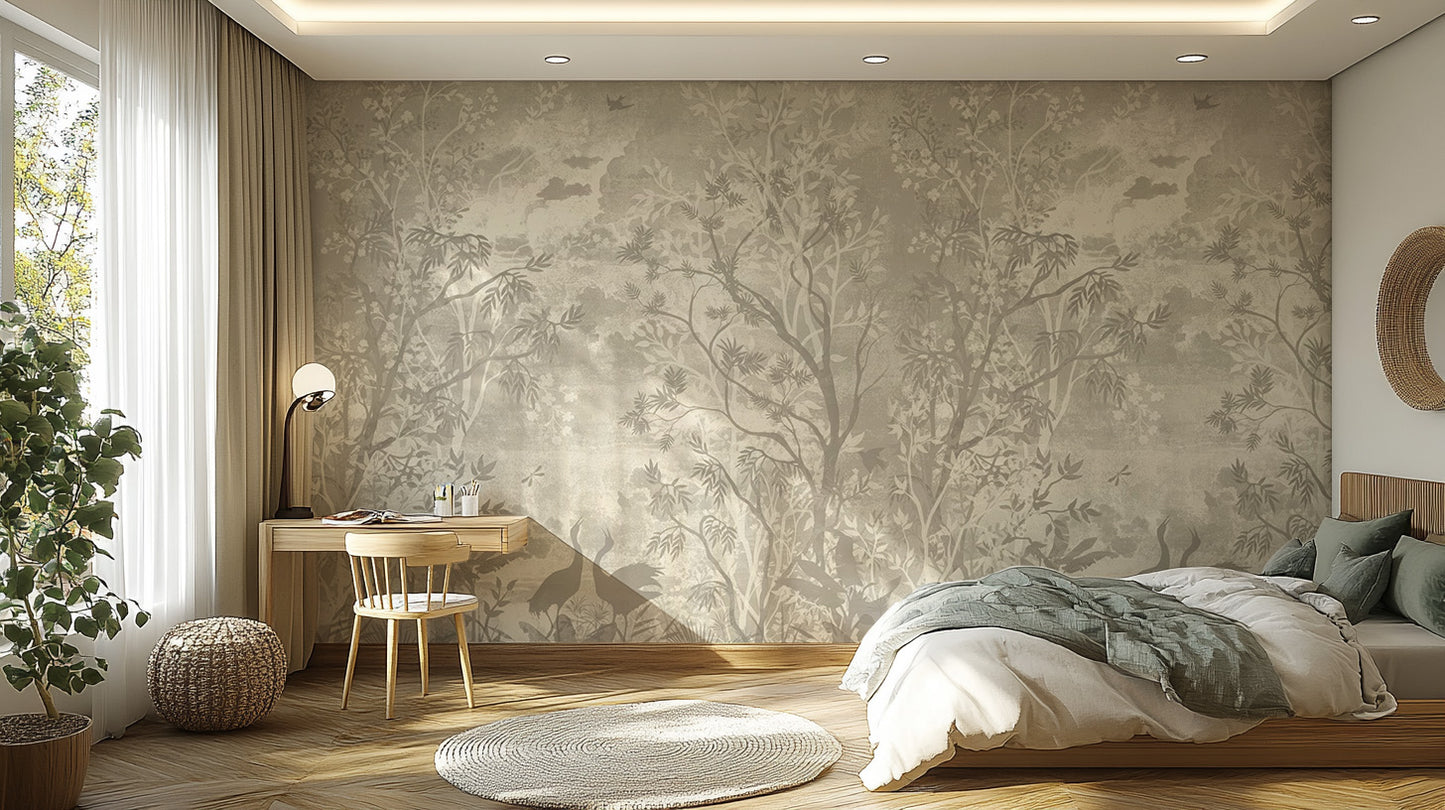 Moonlit Aves Wallpaper Mural