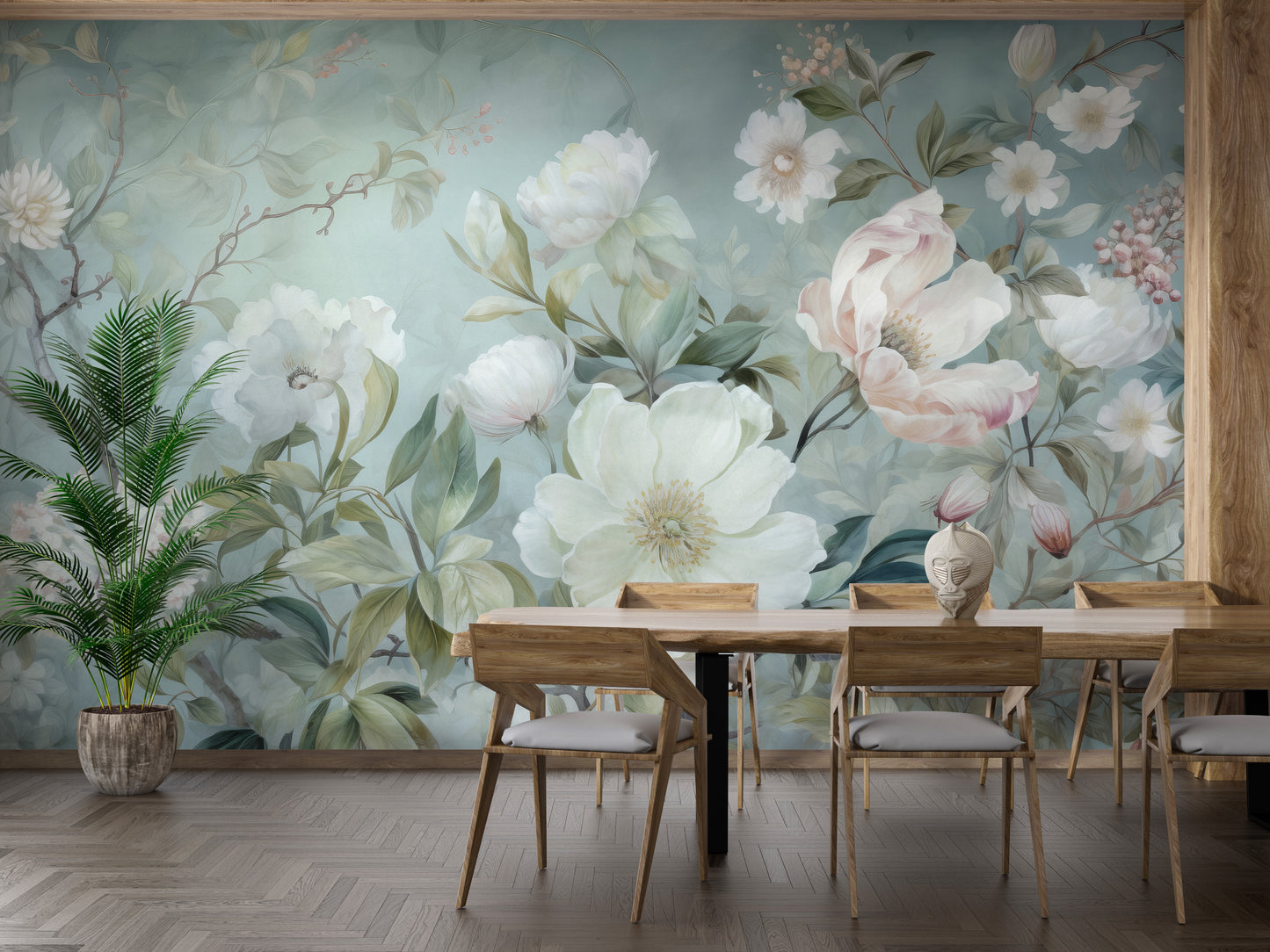 Blossom Green Floral Wallpaper Murals