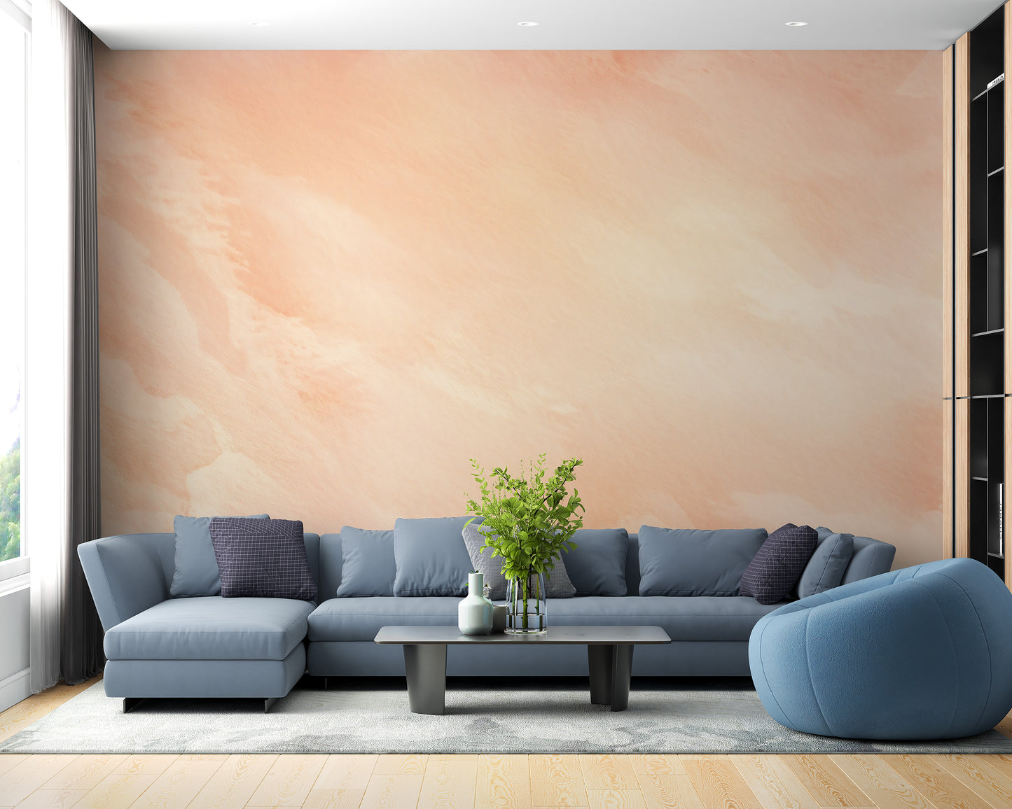 Pantone Peach Fusion Wallpaper Mural