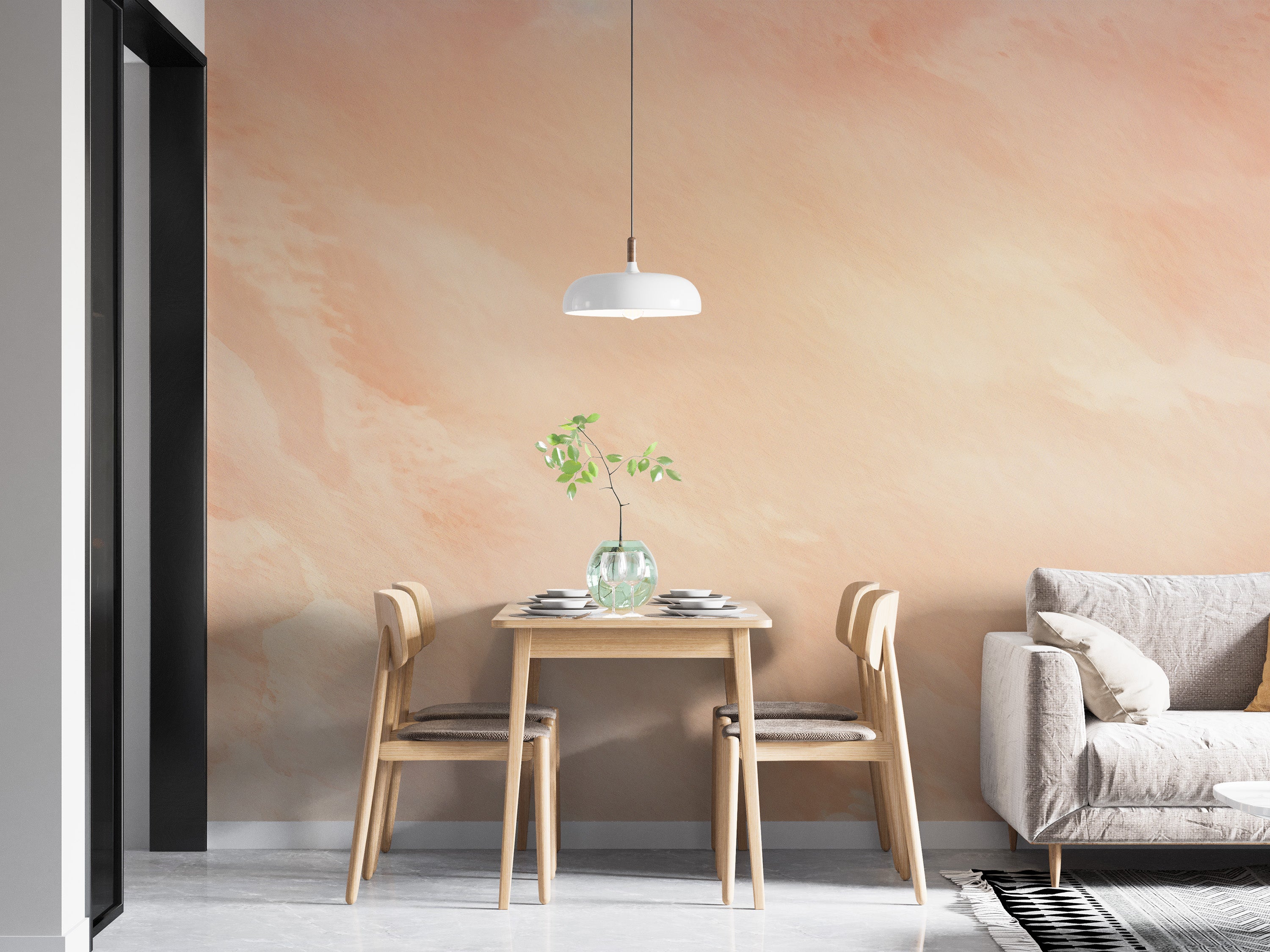 Peach fusion wallpaper for dining rooms