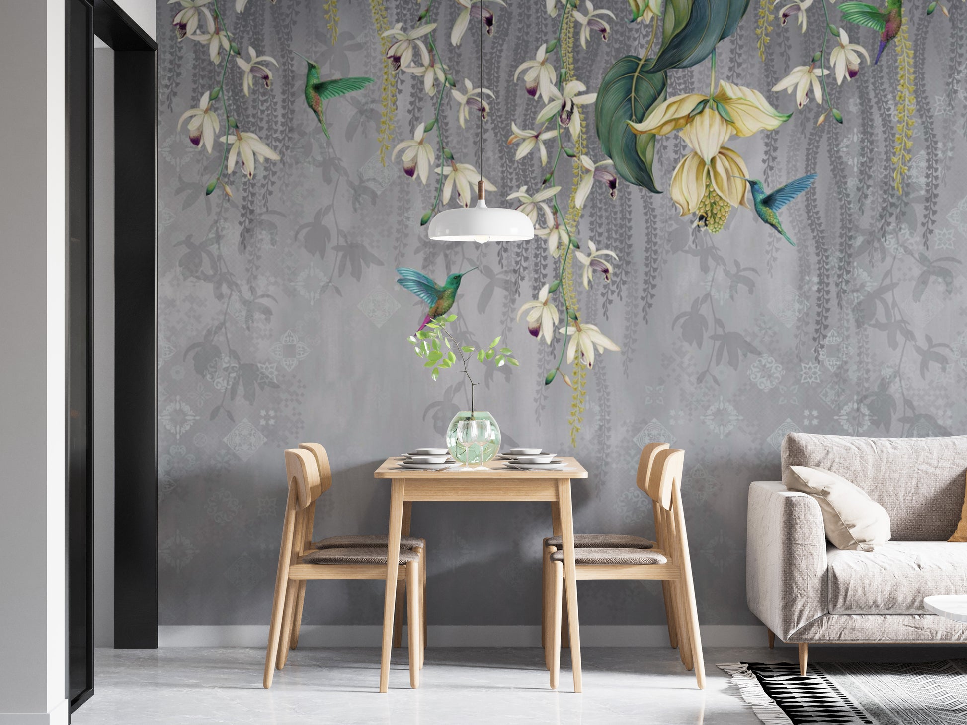 Elegant Floral Wall Design
