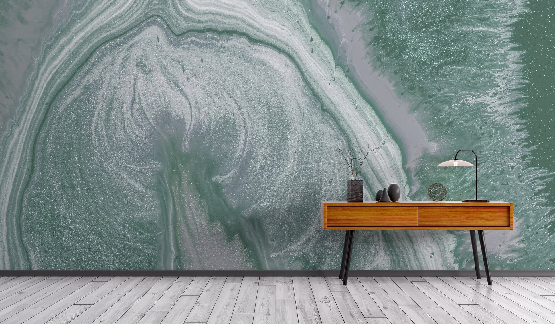 Green Marble Wallpaper for chic wall decor