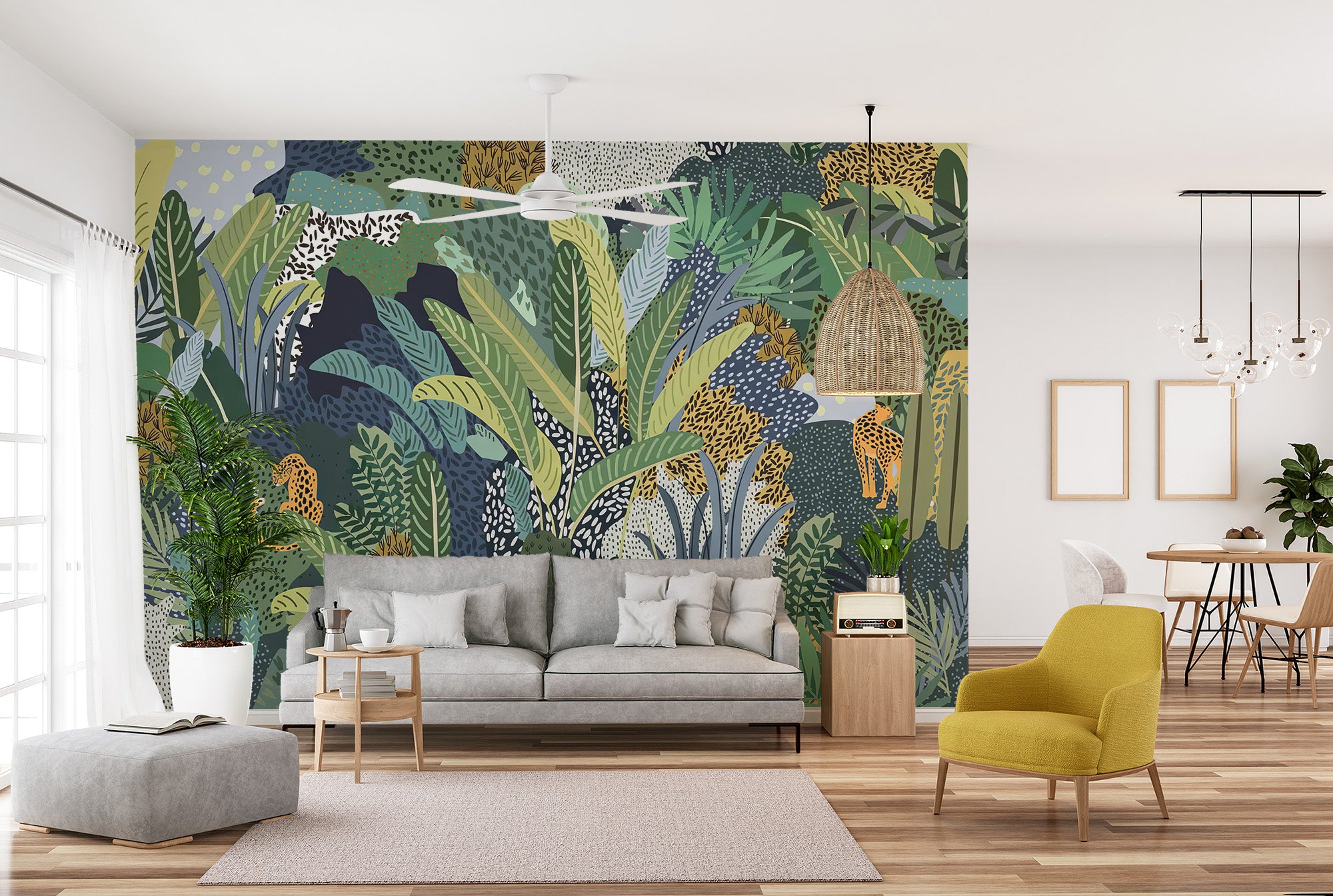 Hidden Jungle Cat Wallpaper for Renters