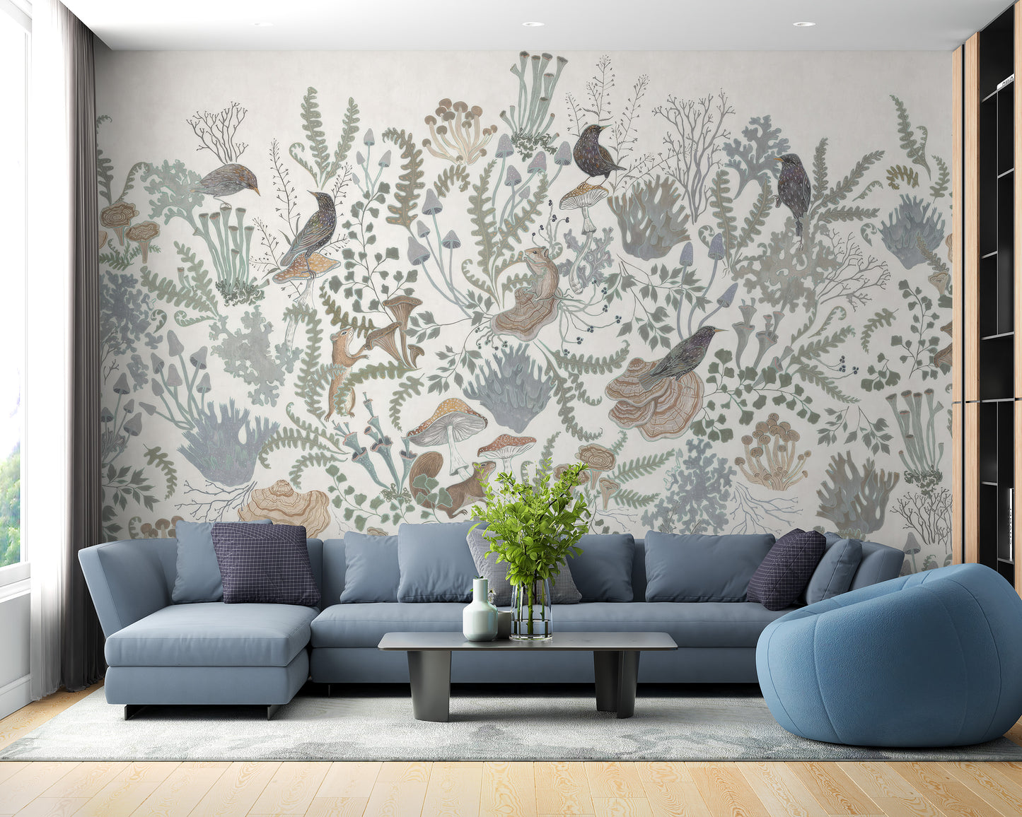 Woodland Harmony Fresco Mural