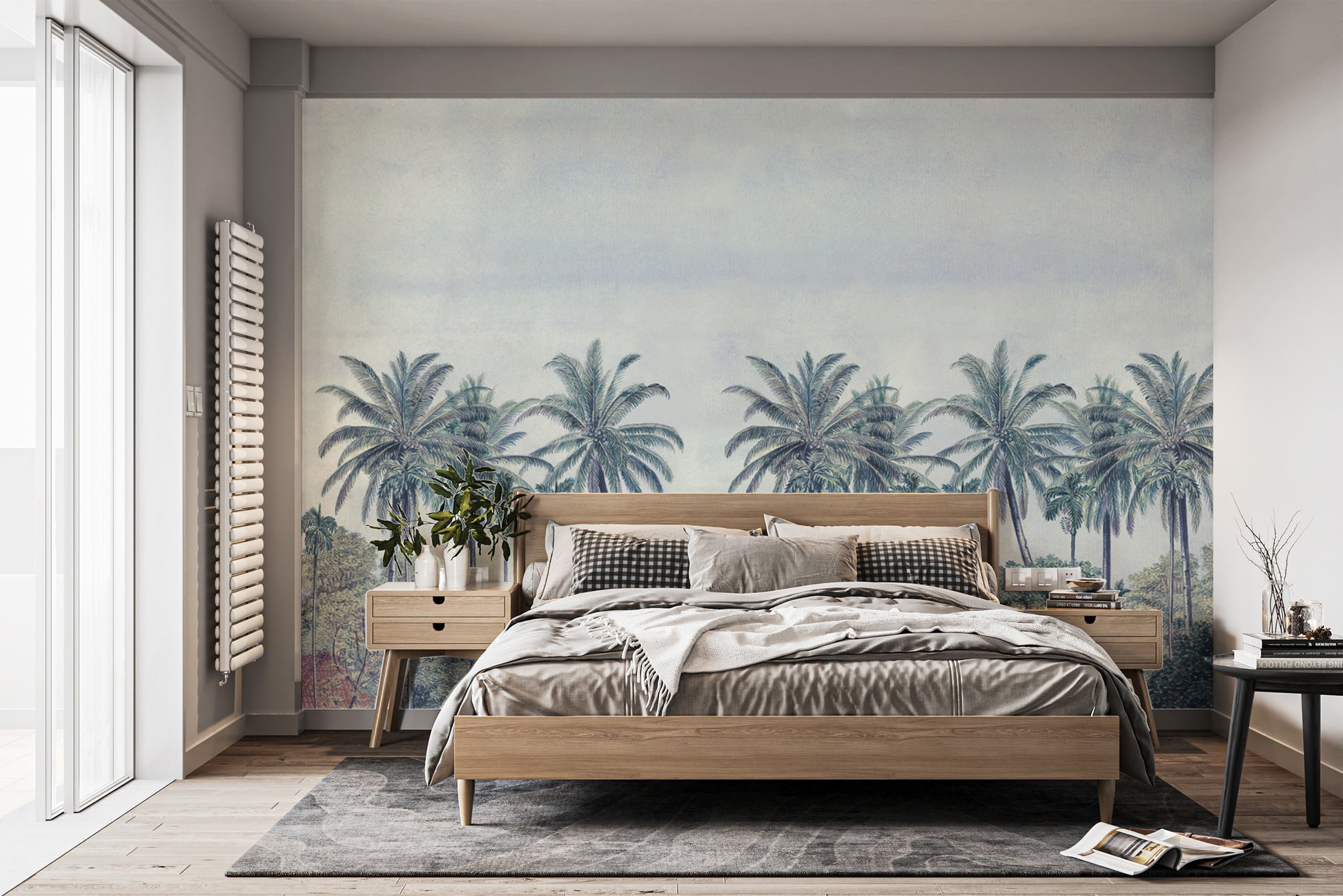 Classic palm tree landscape wallpaper mural
