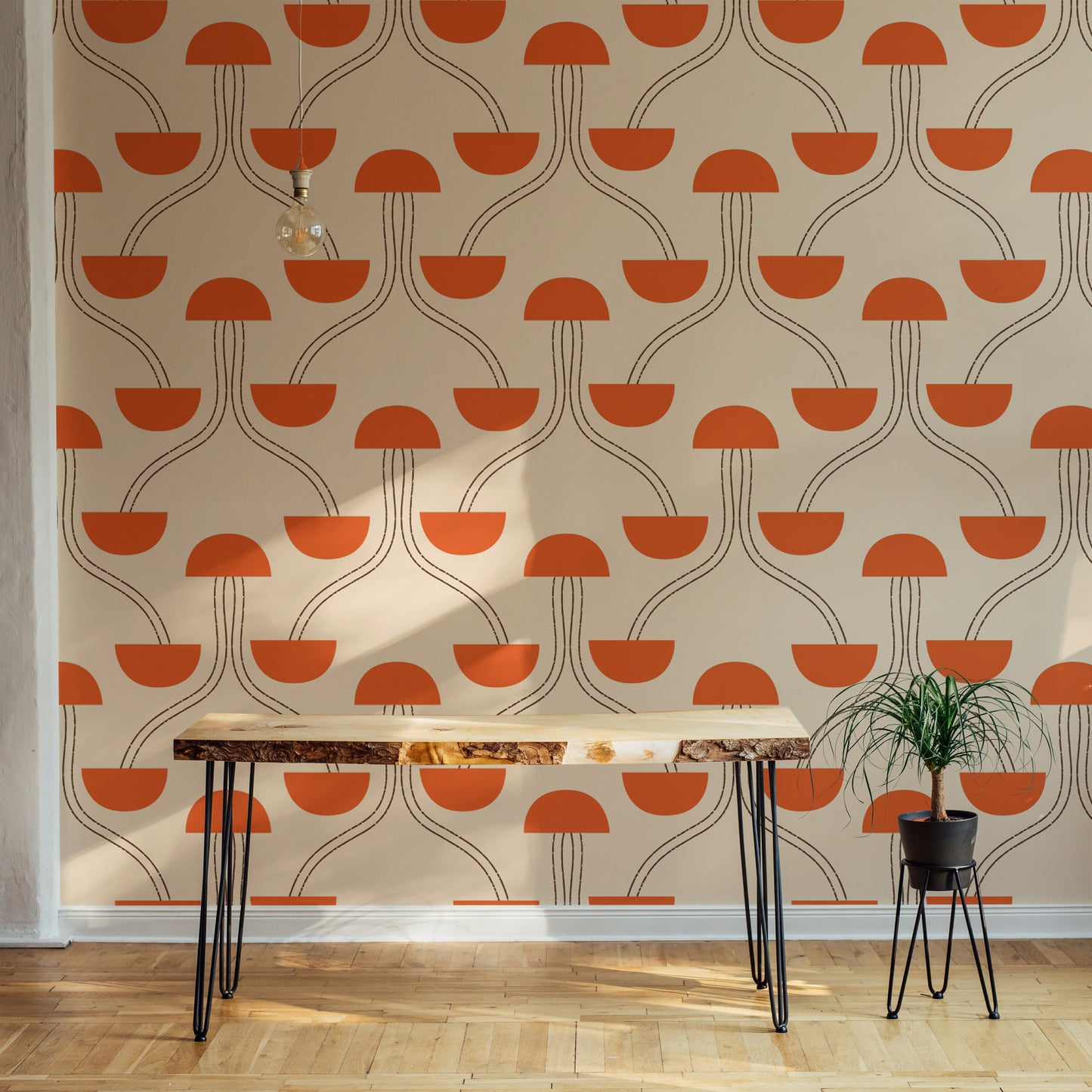 Mindfulness Zen Orange Wallpaper for a tranquil ambiance
