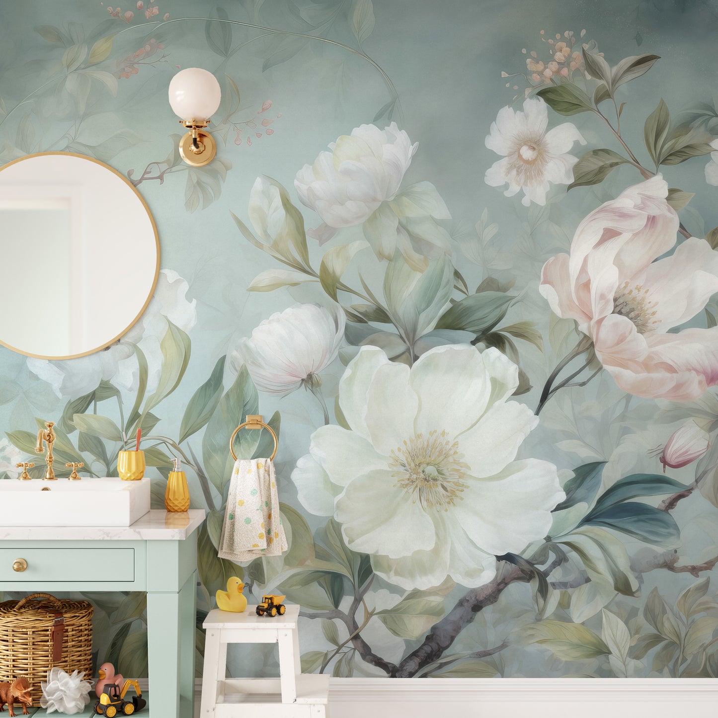 Blossom Green Floral Wallpaper Murals