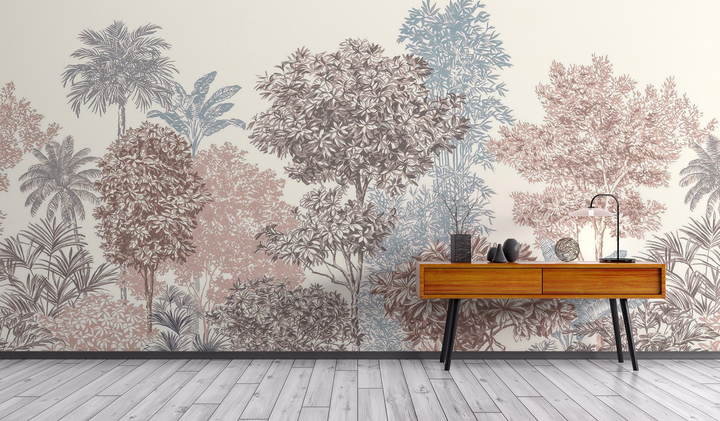 Stunning Vibrant Trees Wallpaper Mural design
