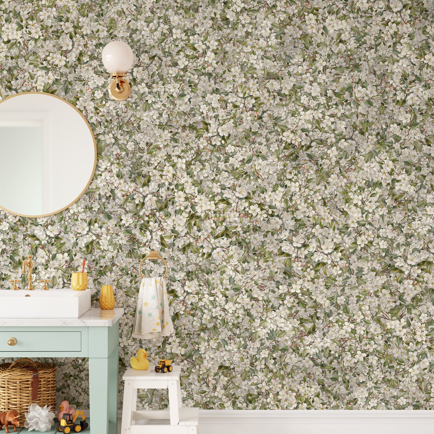 Pear Blossom White Flowers Wallpaper Murals