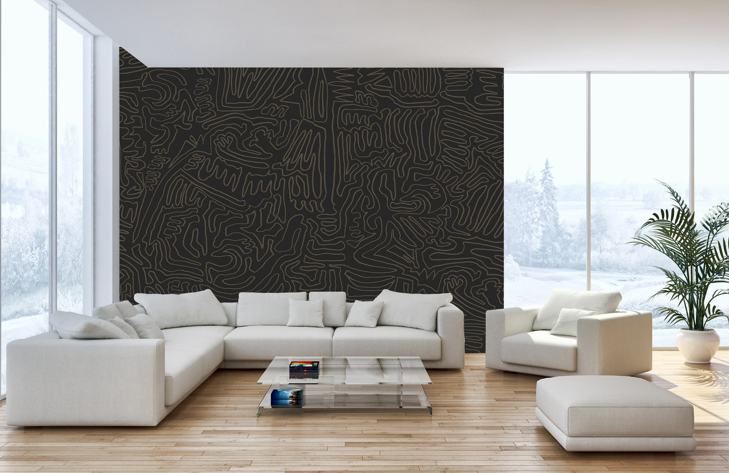 Modern Art Deco Wallpaper Mural - Giffywalls