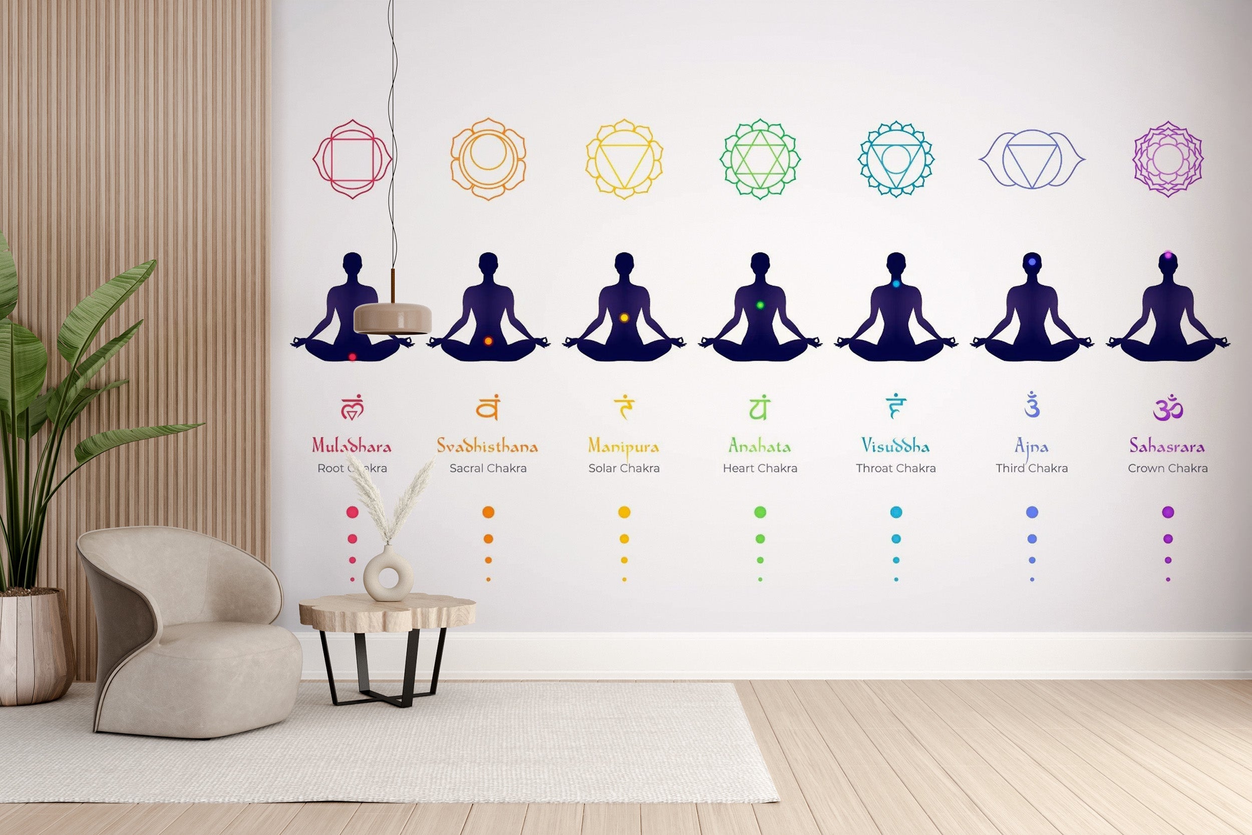 Chakra Murals for a Zen-Inspired Space
