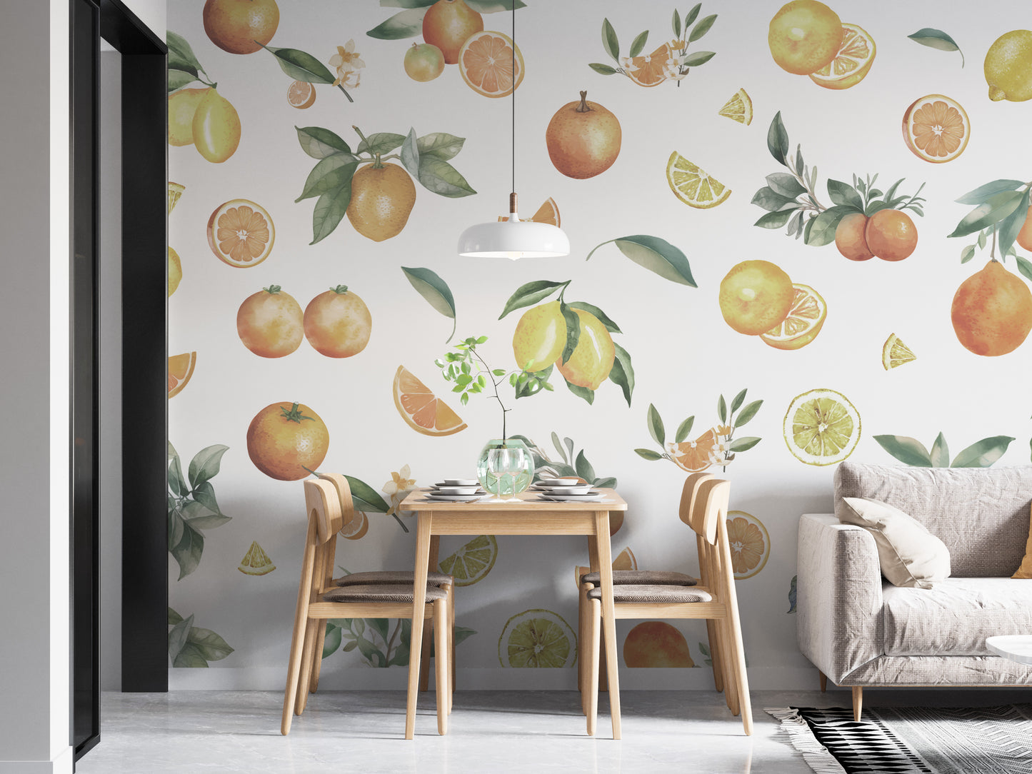 Citrus Melange Paradise Wallpaper for modern spaces