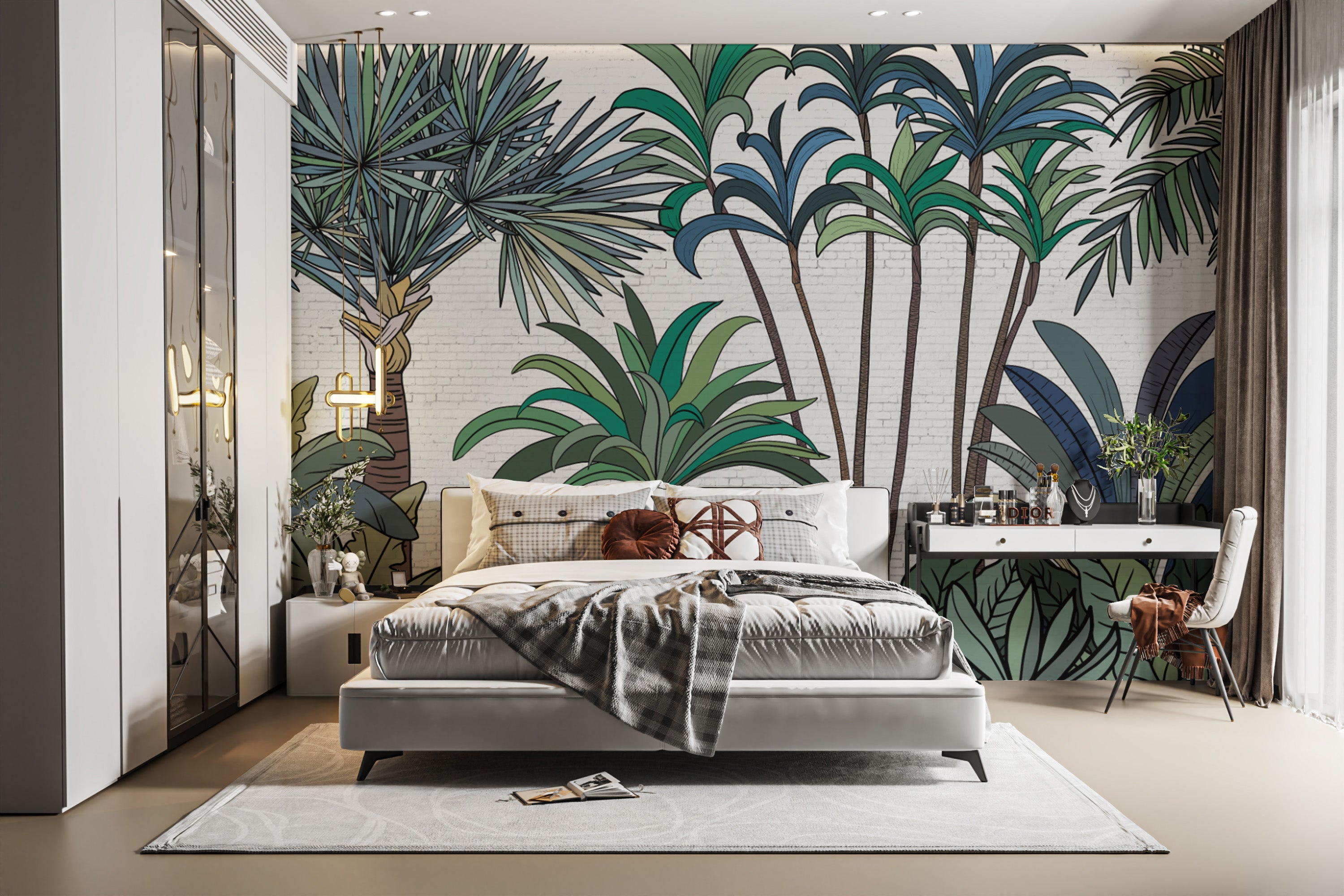 Nature-inspired tropical wall mural for stylish interiors




