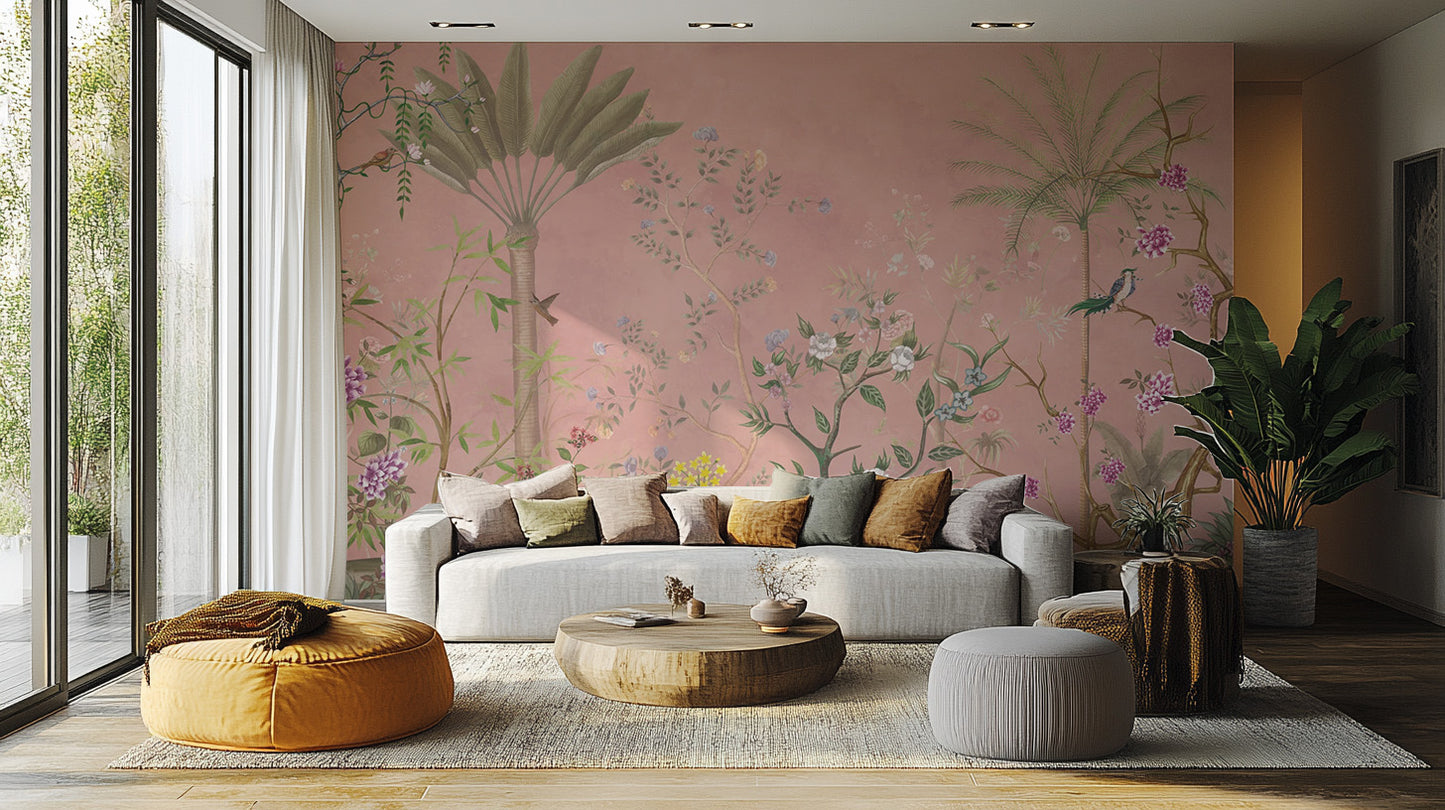 Bright and lively flower garden wall mural