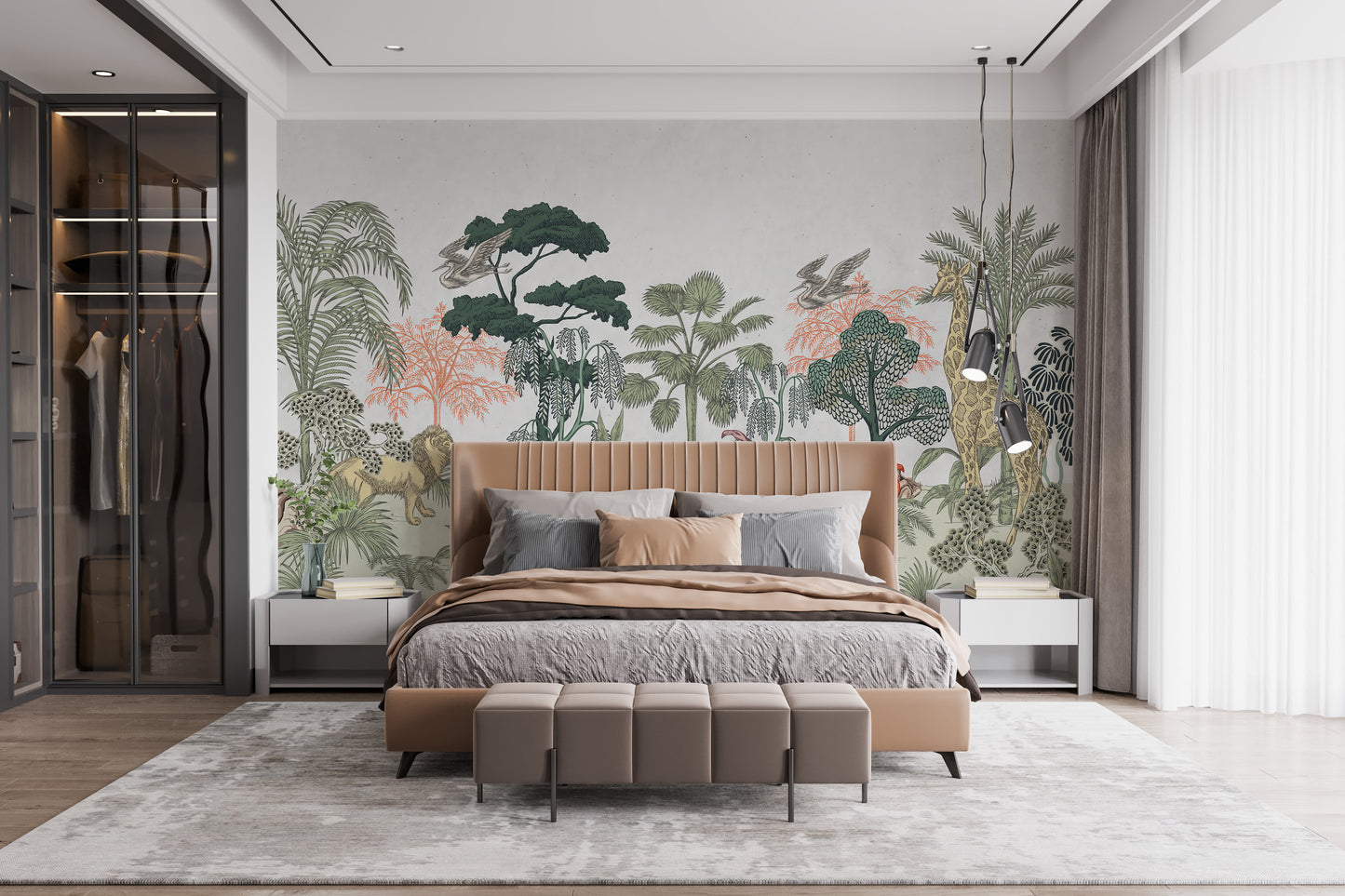 Vibrant wildlife-themed wall decor
