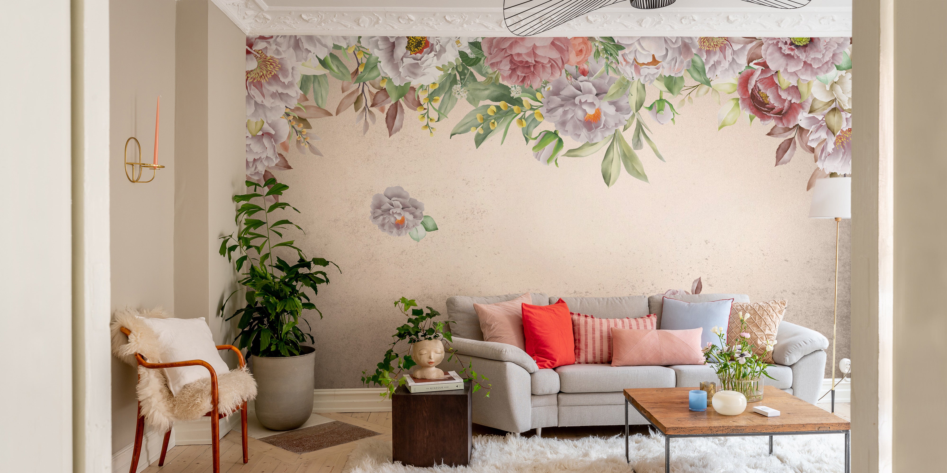 Blush Peony Paradise Wallpaper Mural elegance