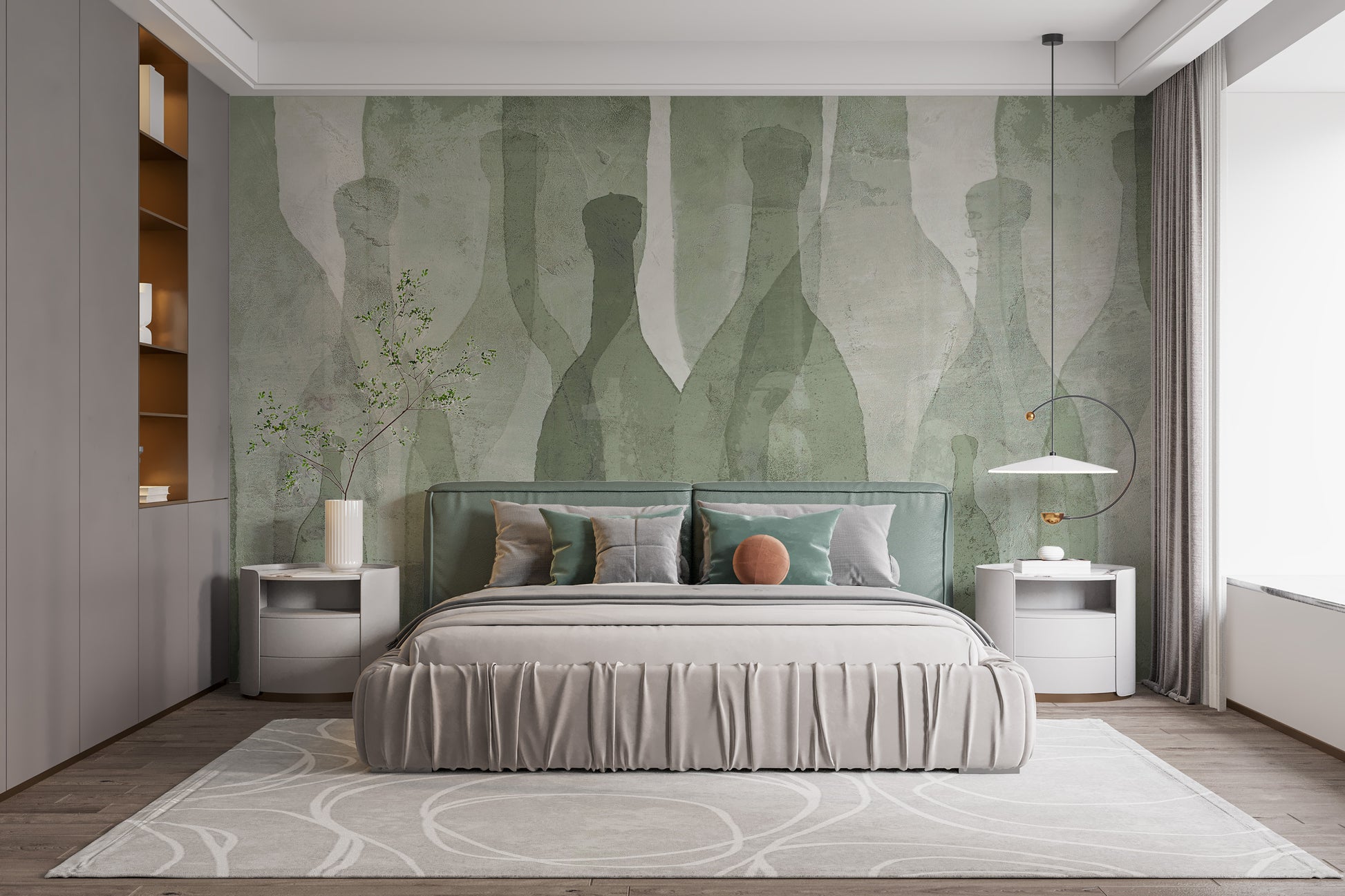 Fresh tint bottle mural adds charm to modern interiors
