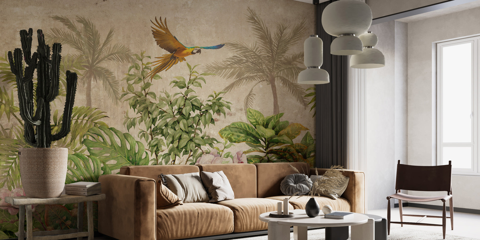 Flying Bird Jungle Wallpaper Mural
