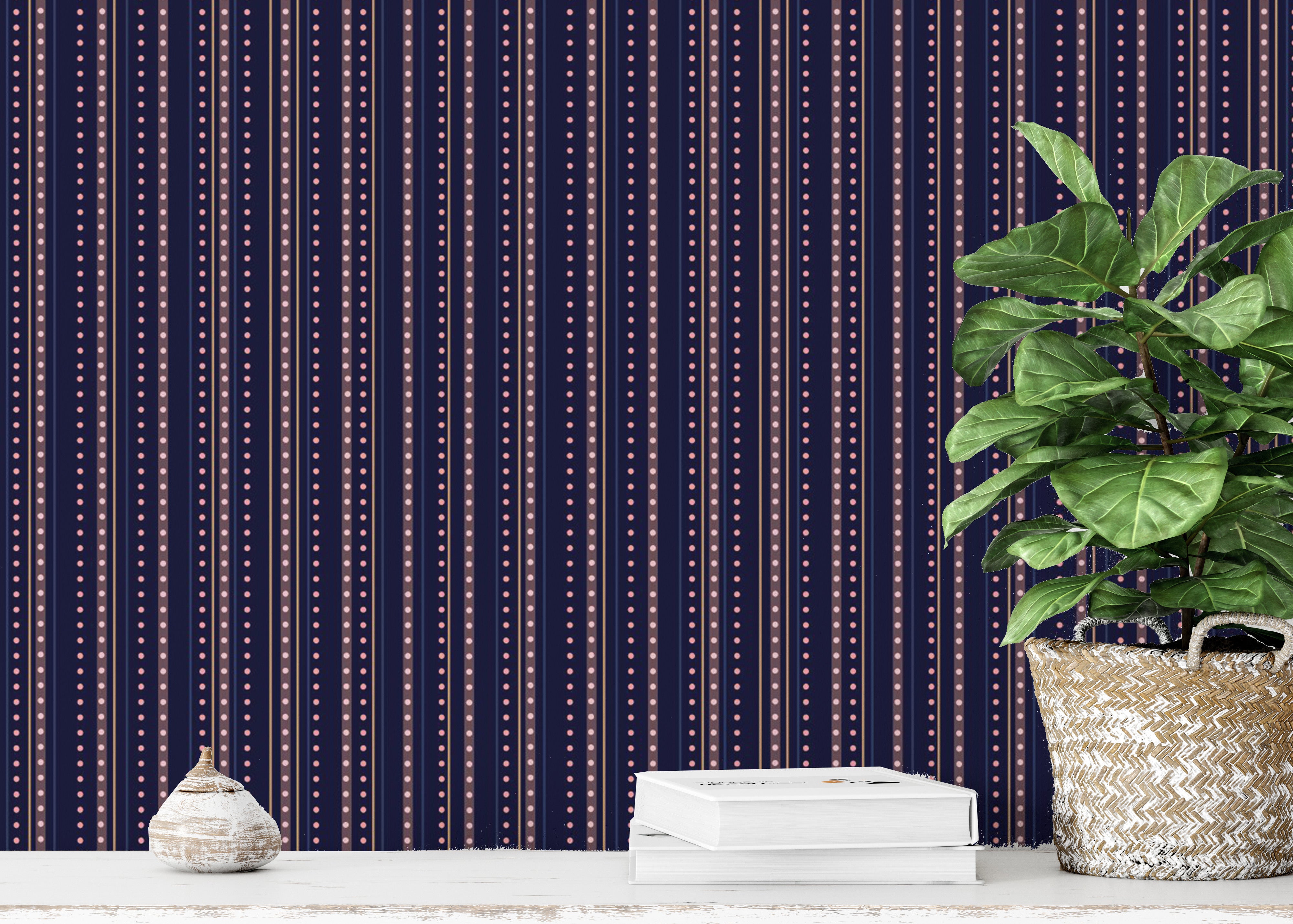 Elegant starry indigo wallpaper for interiors