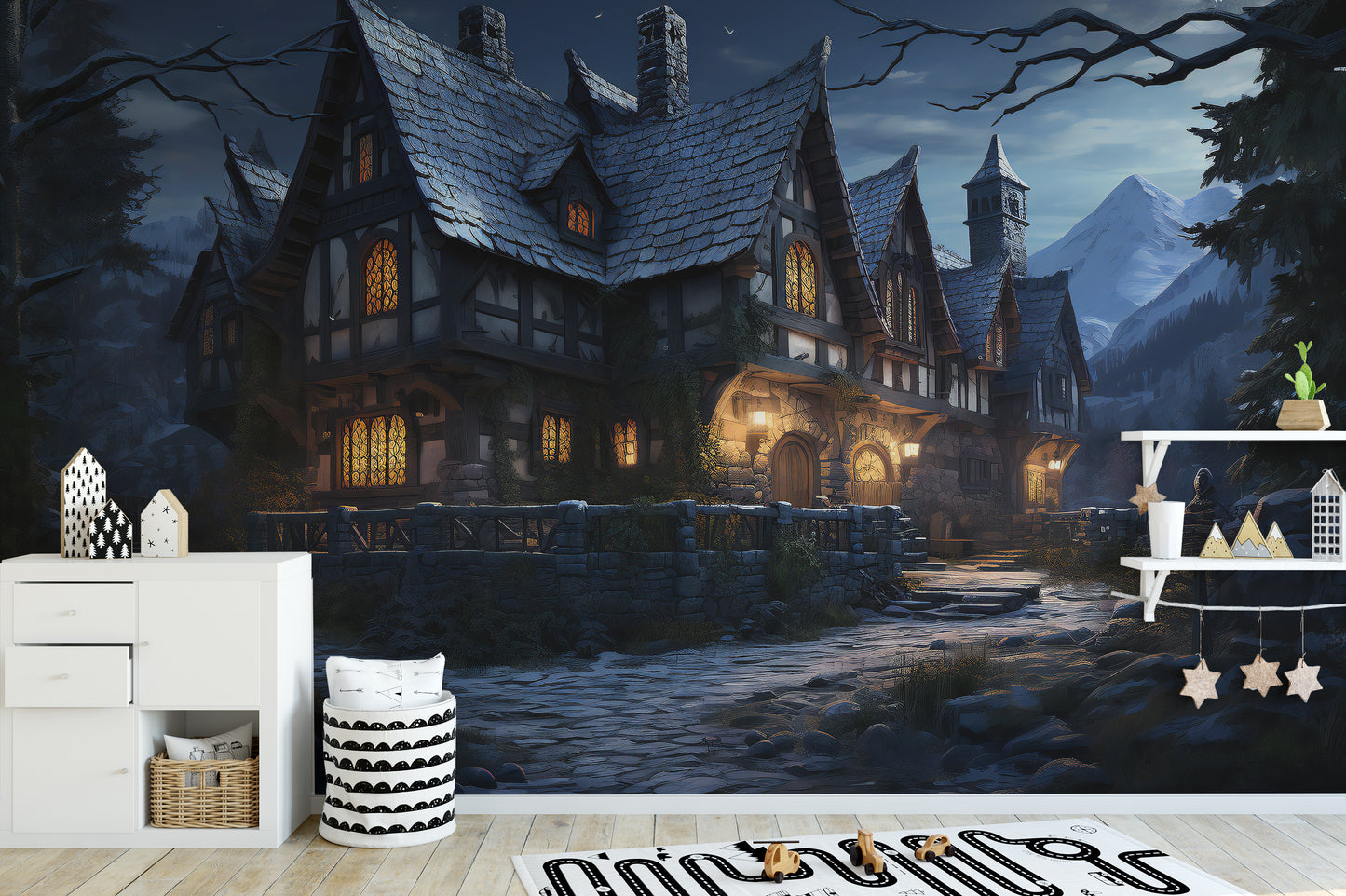 Halloween Haunted Cottage Wallpaper