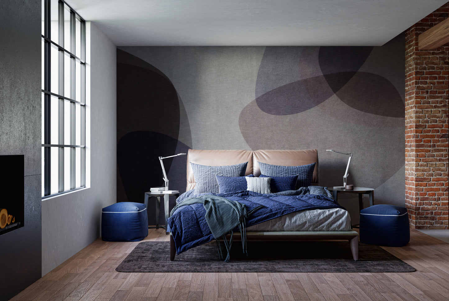 Contemporary geometric wallpaper for walls
