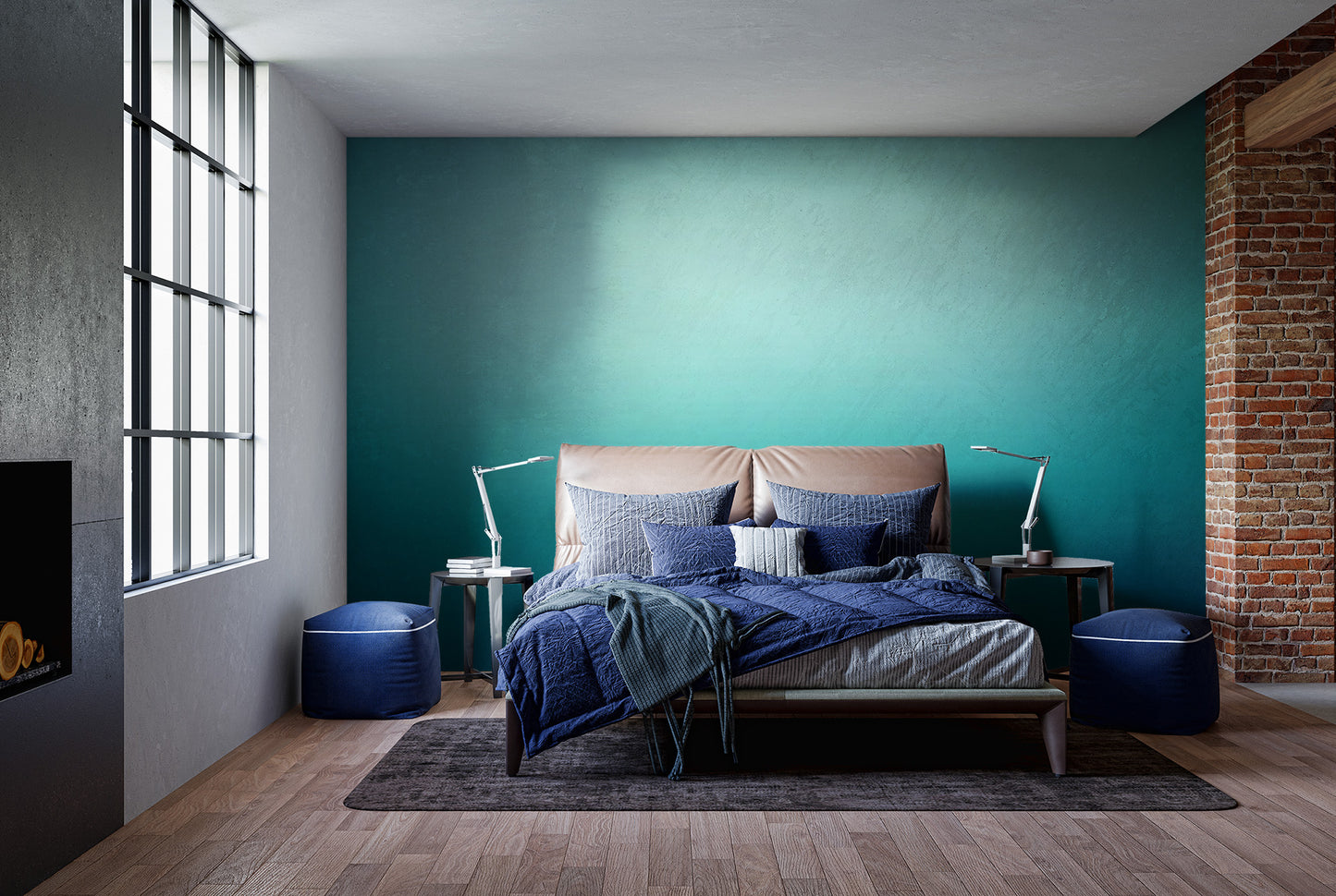 Ombre Green Wallpaper Mural - Giffywalls