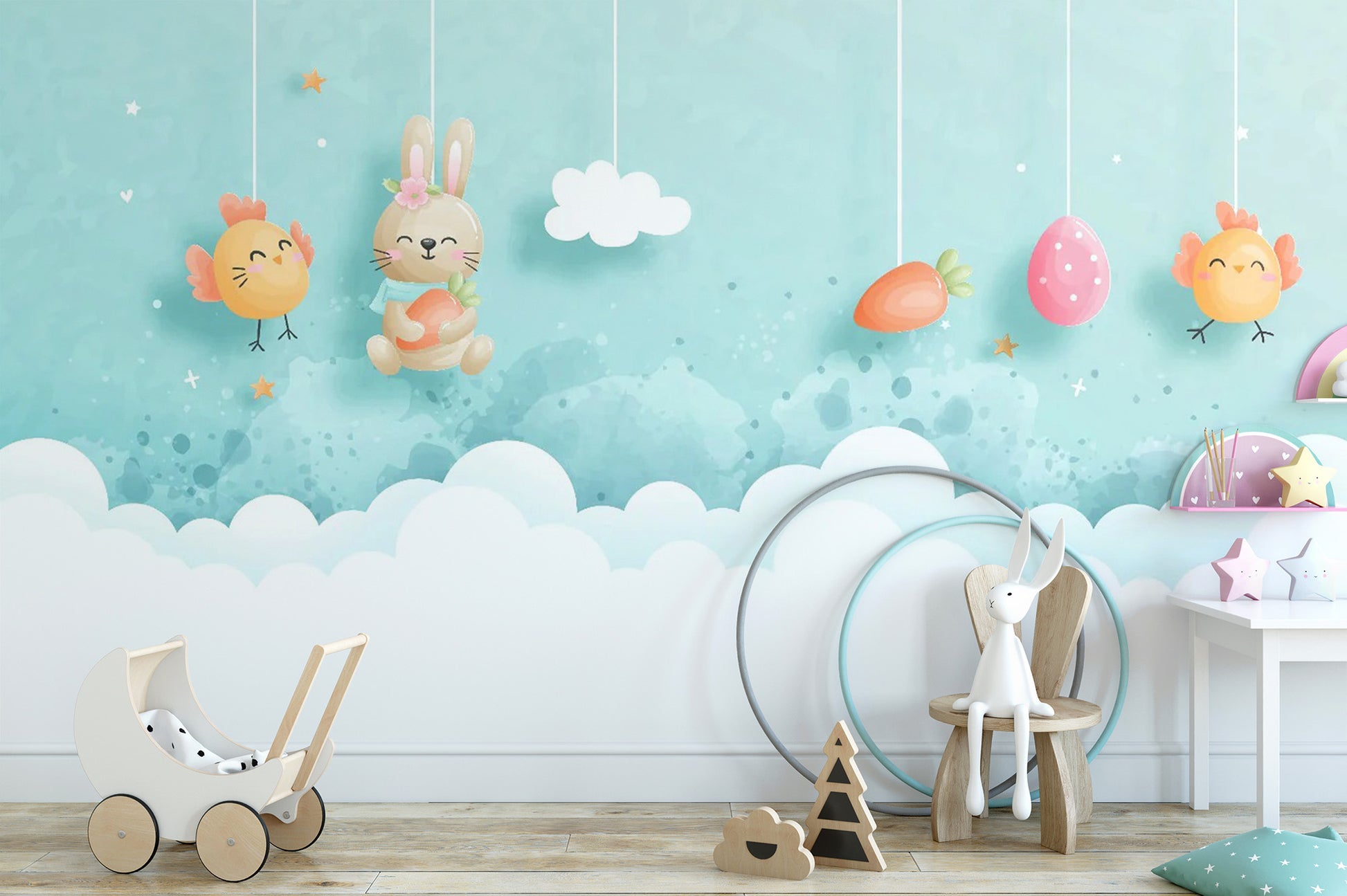 Kids Easter Wallpaper Murals for a festive vibe
