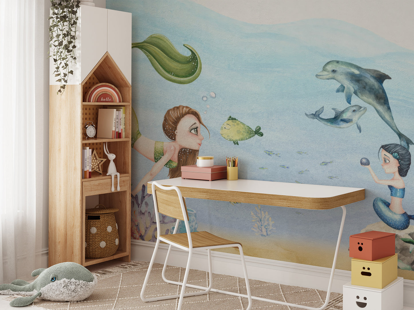 Colourful Mermaids Wallpaper Mural