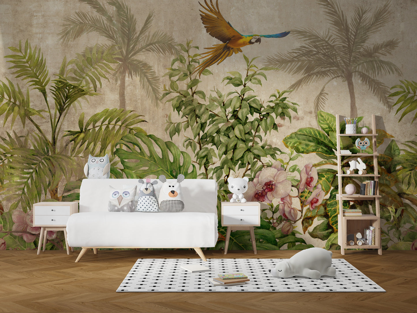 Tropical Birds in Jungle Wallpaper
