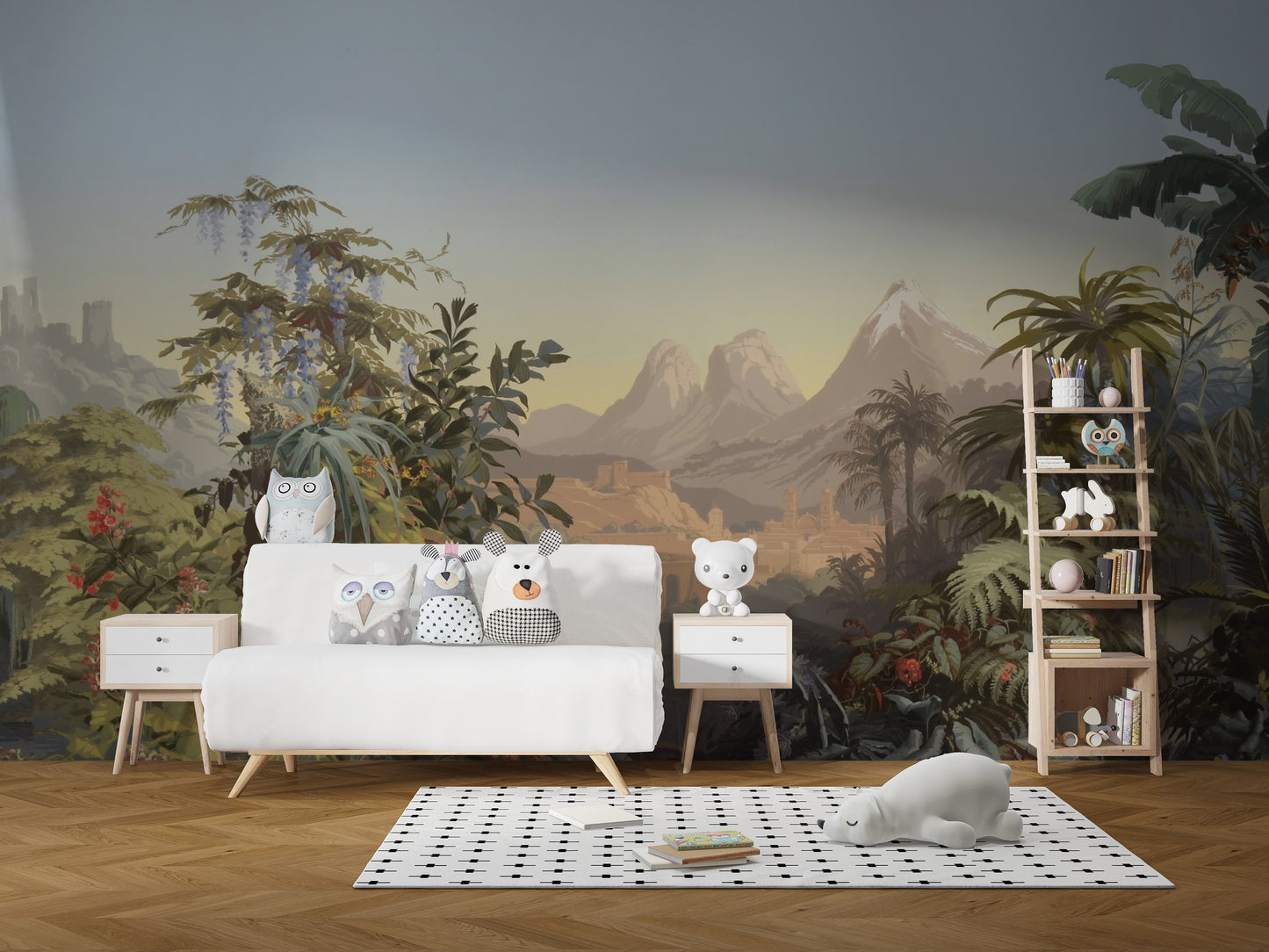 Tropical Forest & Mountains Wallpaper Murals