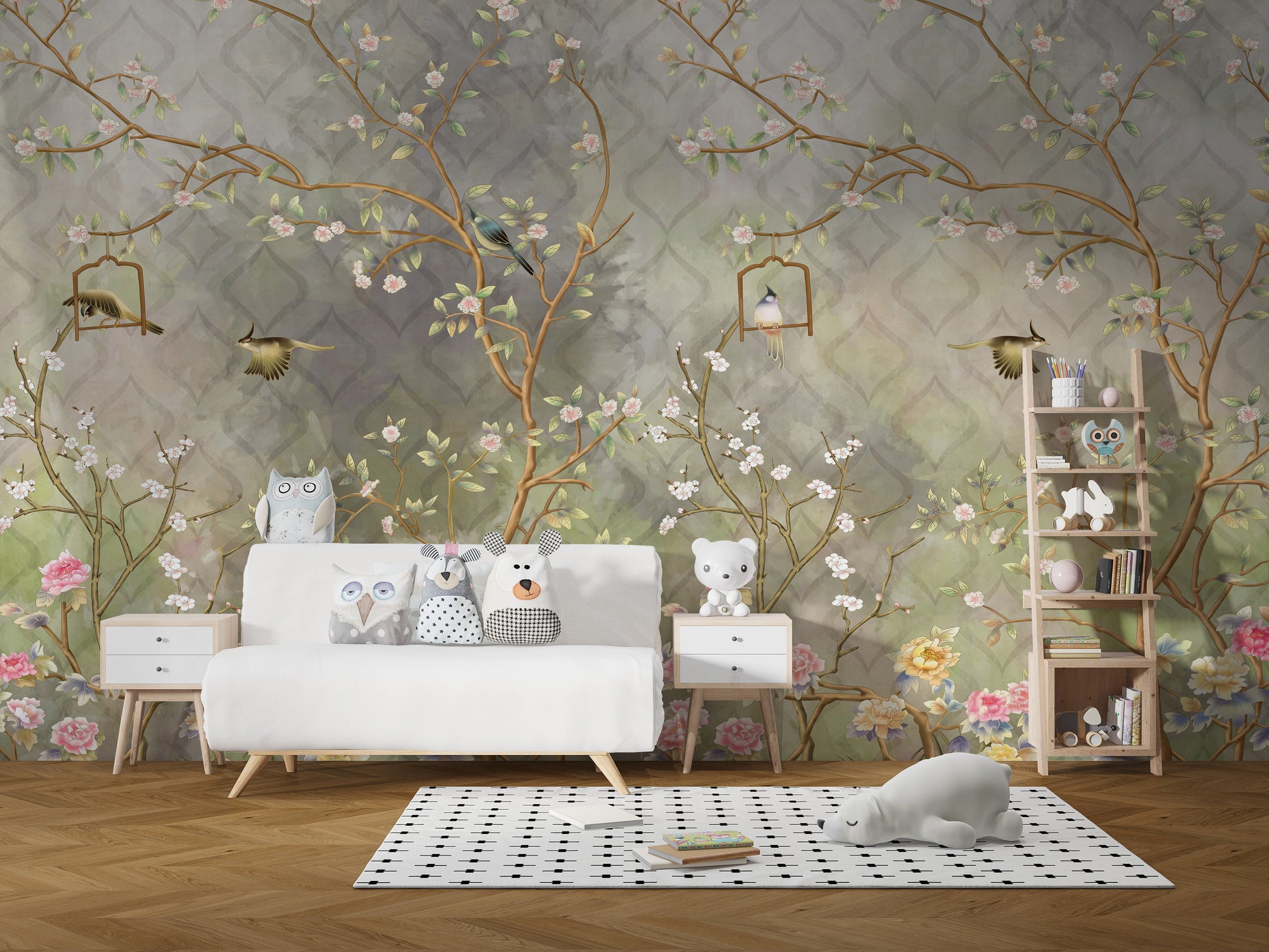 Blooming Garden Vintage Wall Mural
