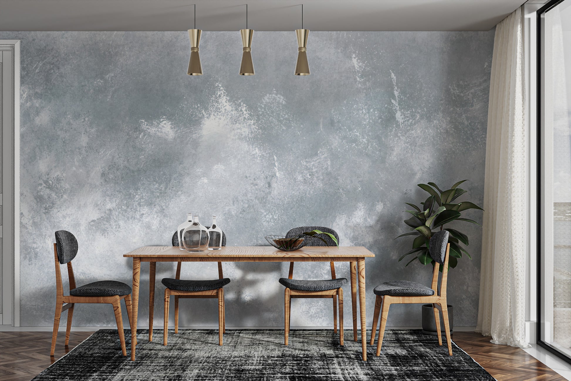 Arctic Ice Textured Abstract Wallpaper for Sophisticated Walls
