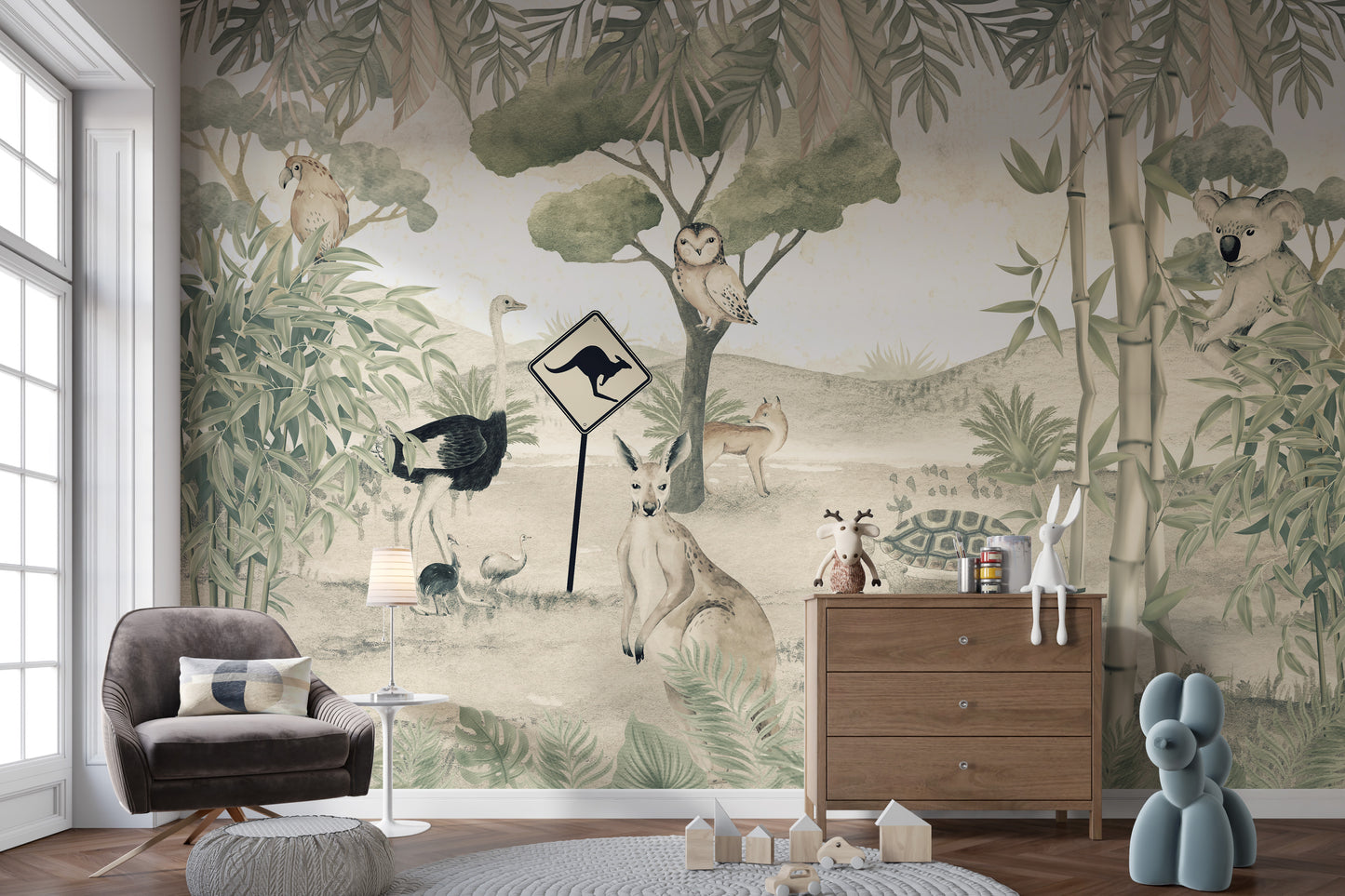 Aussie Fauna Fantasy Mural