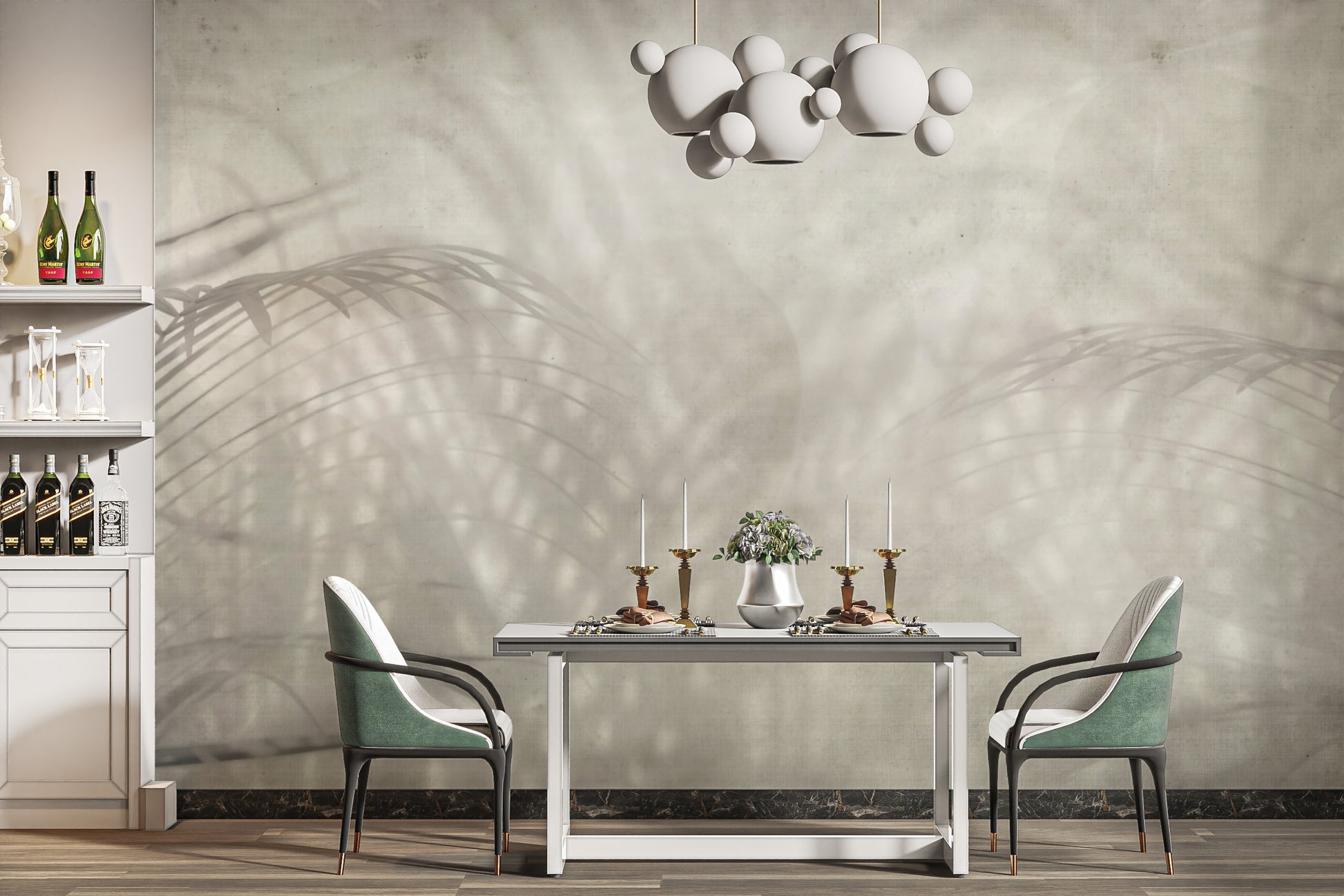 Soft palm leaf shadow design for modern interiors
