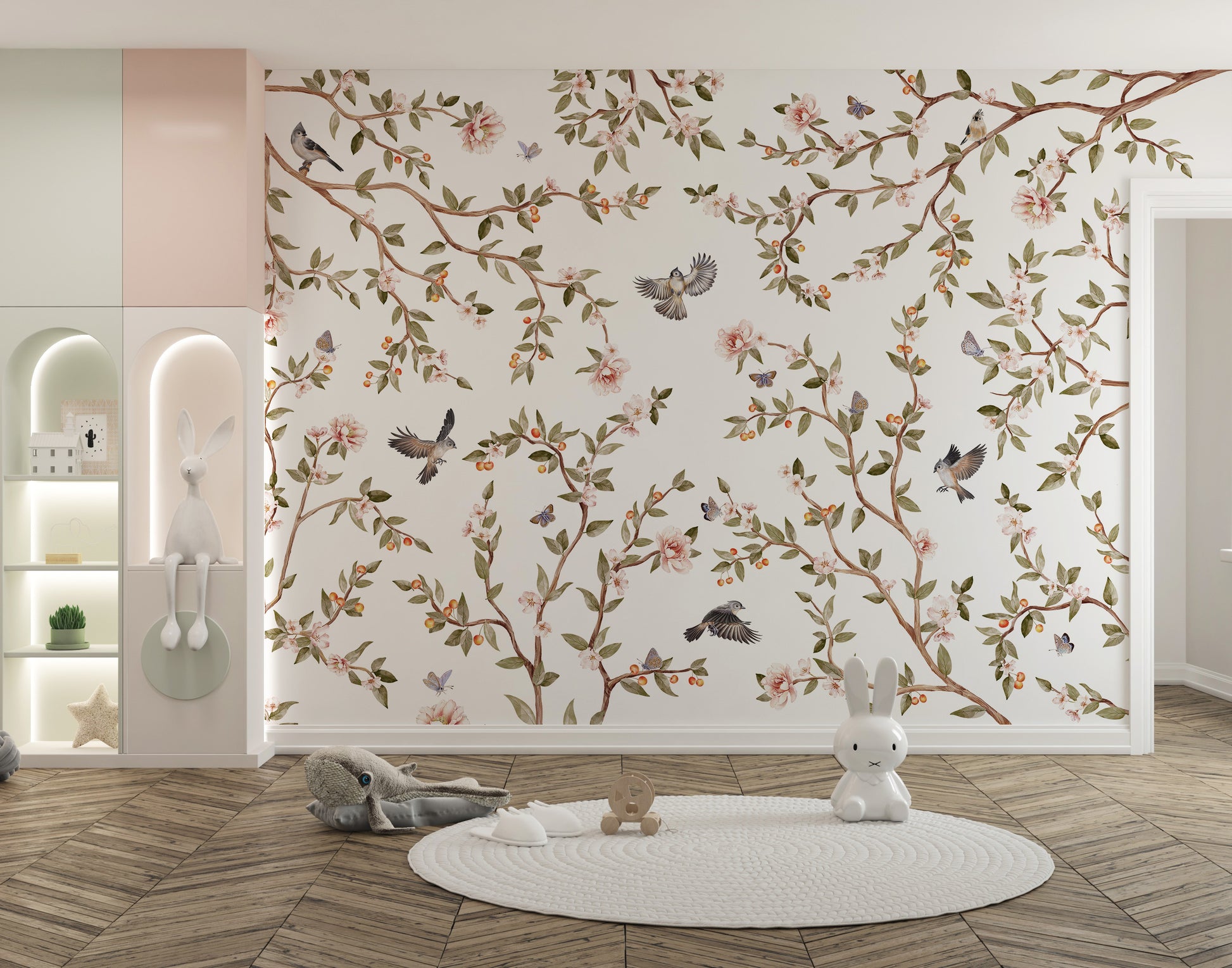 Summer Rose Garden Wall Mural
