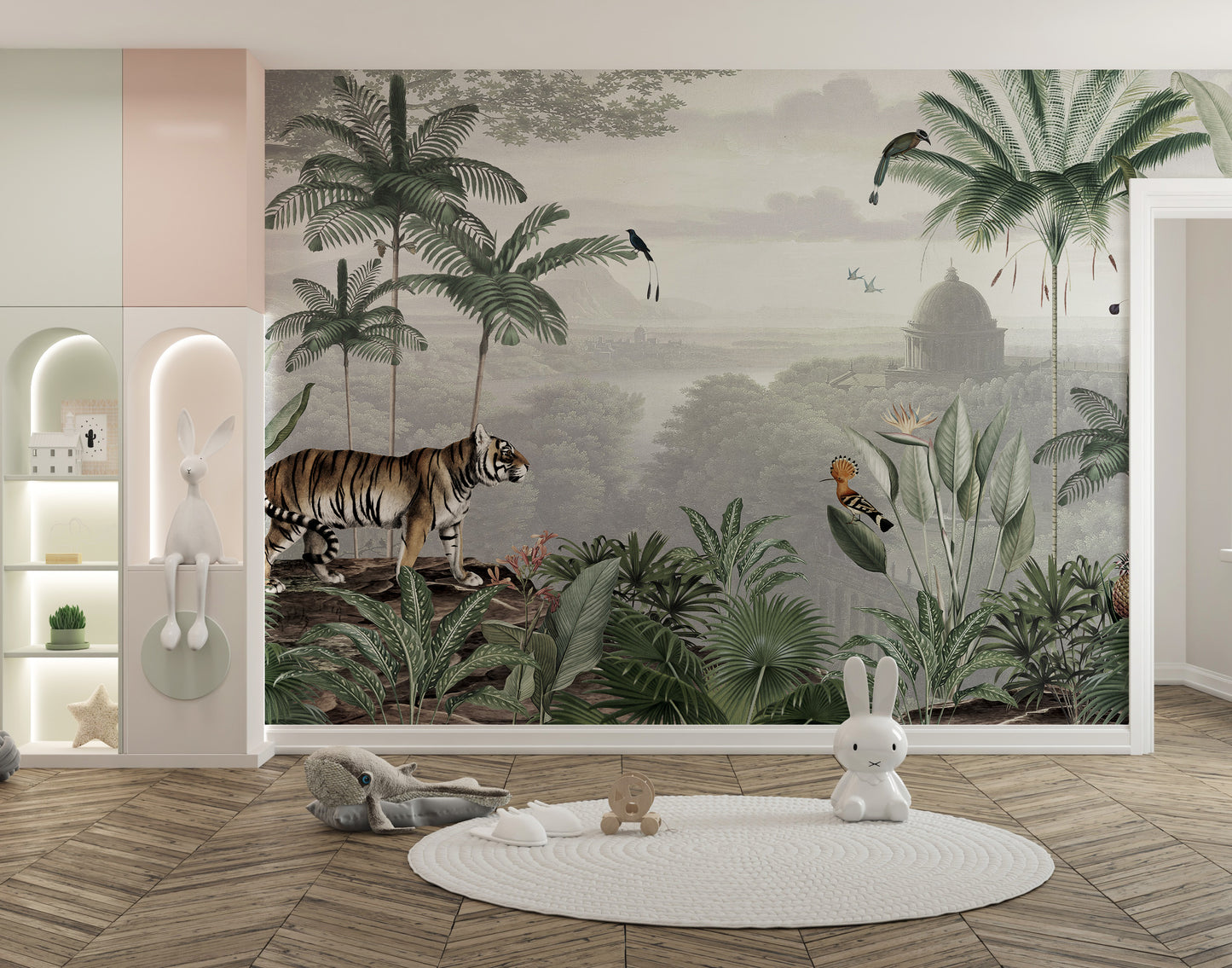 Tropical tiger wallpaper murals