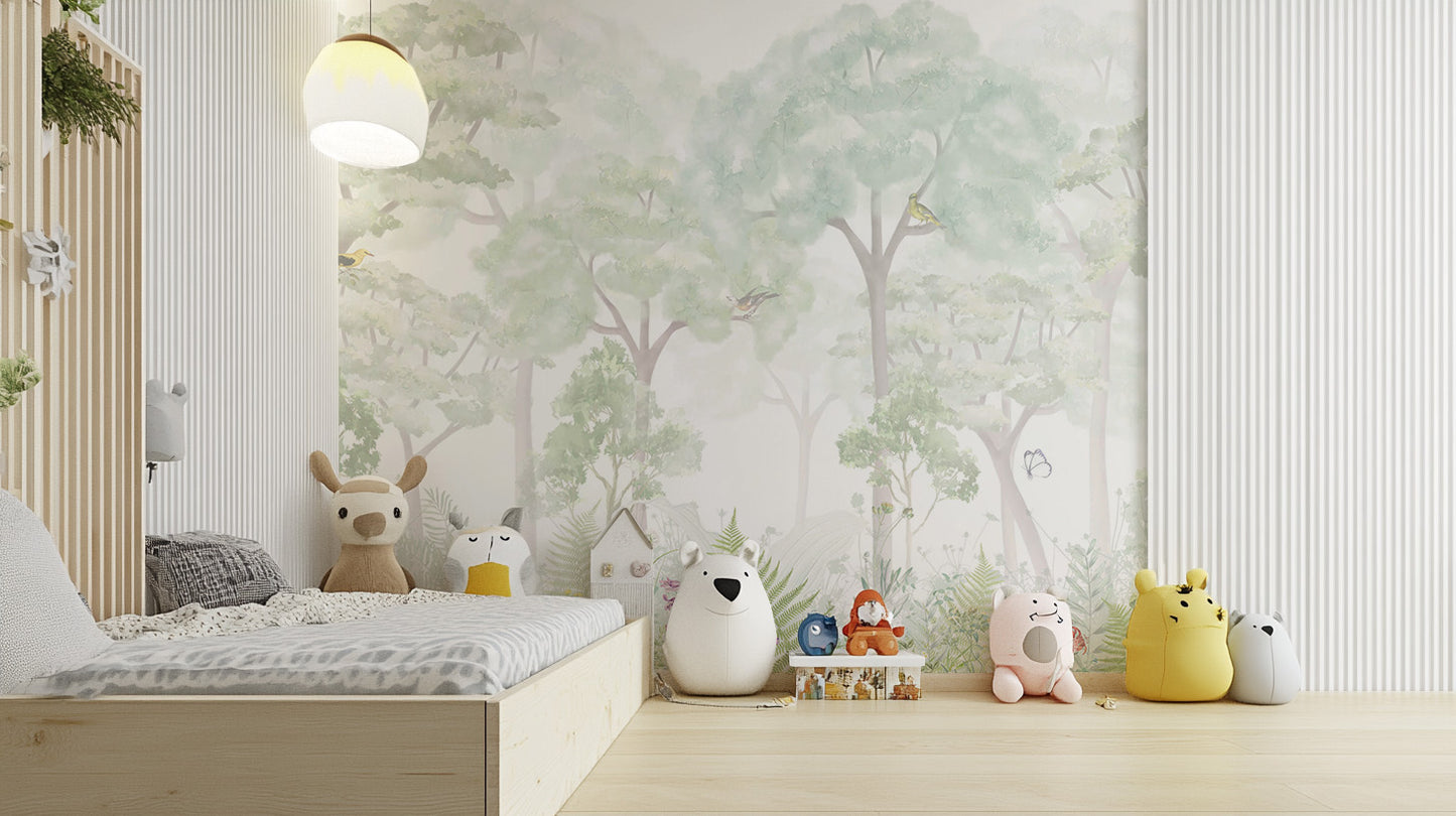 Fantasy Forest Nursery Wallpaper Mural