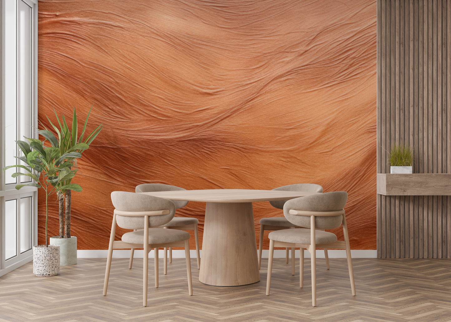 Brown Abstract Wallpaper Mural